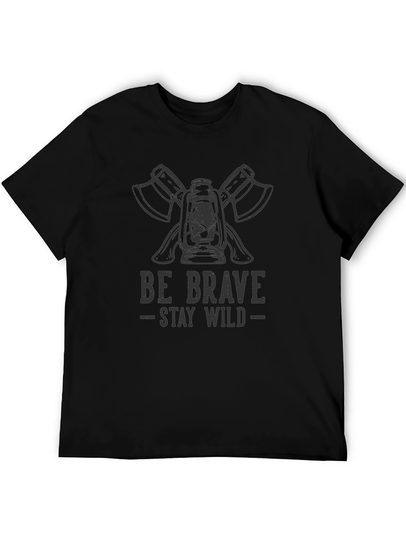 Be Brave Stay Wild Graphic Tee - Black