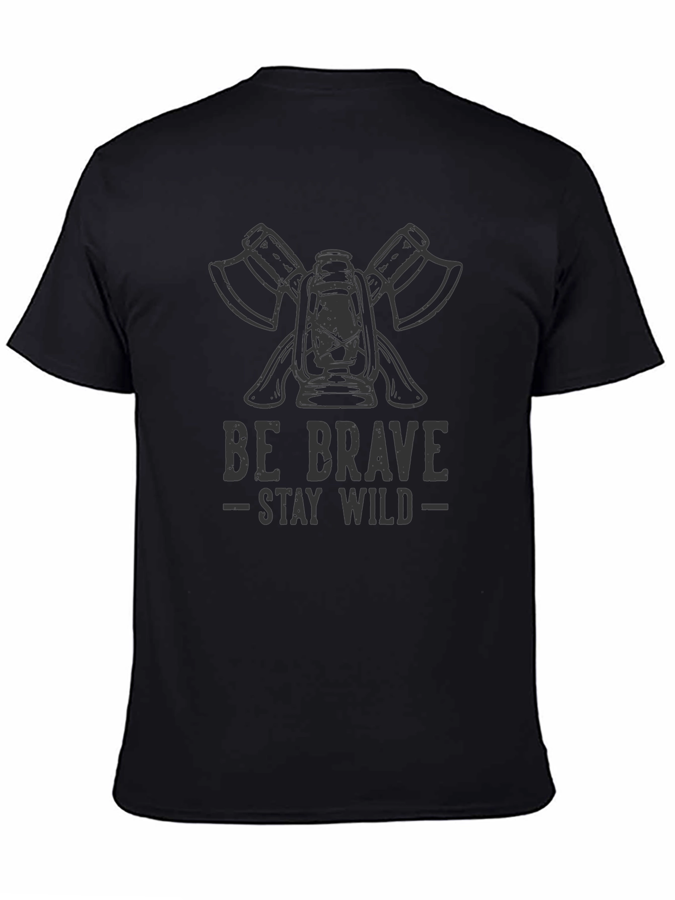 Be Brave Stay Wild Graphic Tee - Black