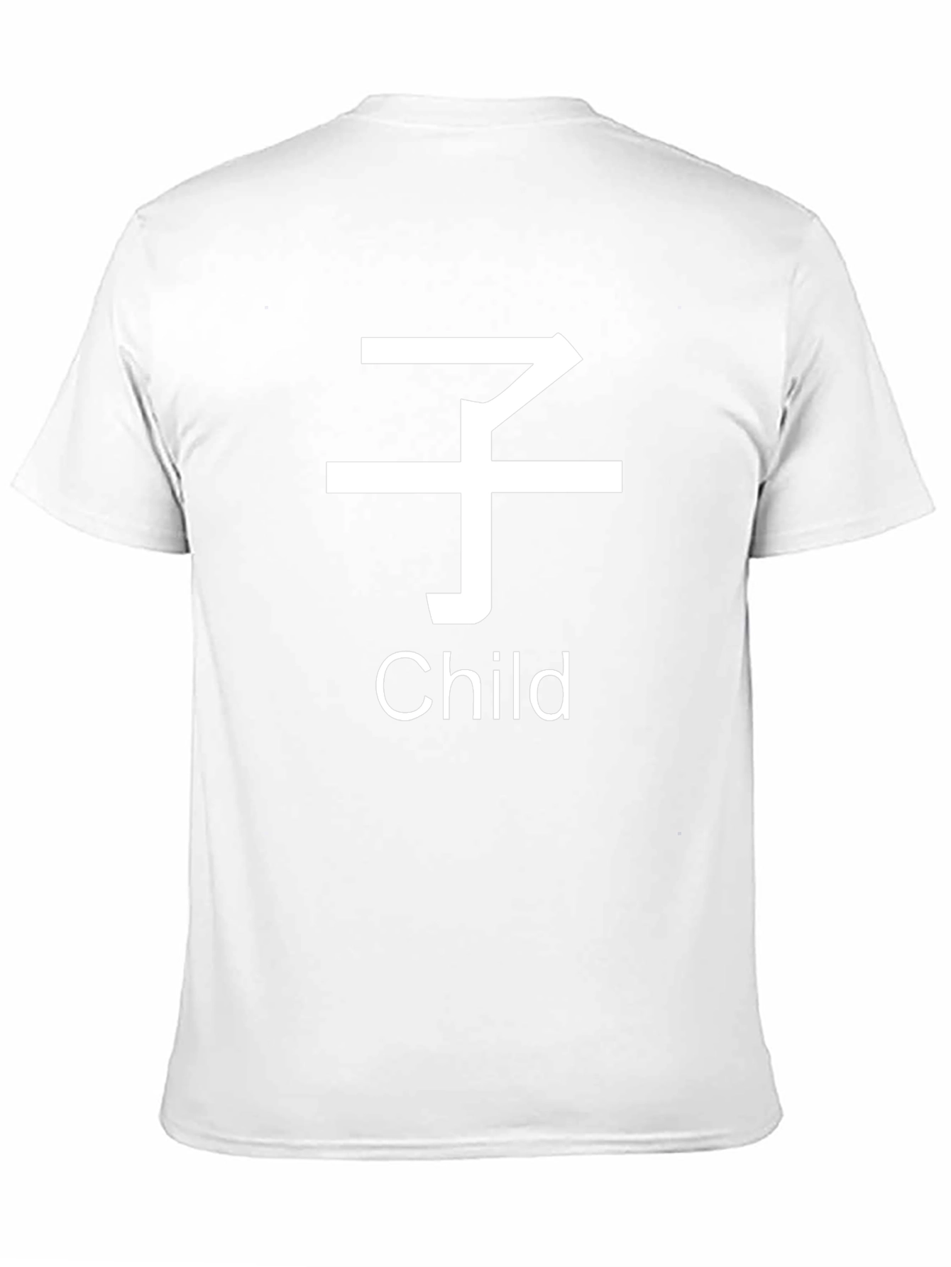 Black T-Shirt with Child Symbol & Word
