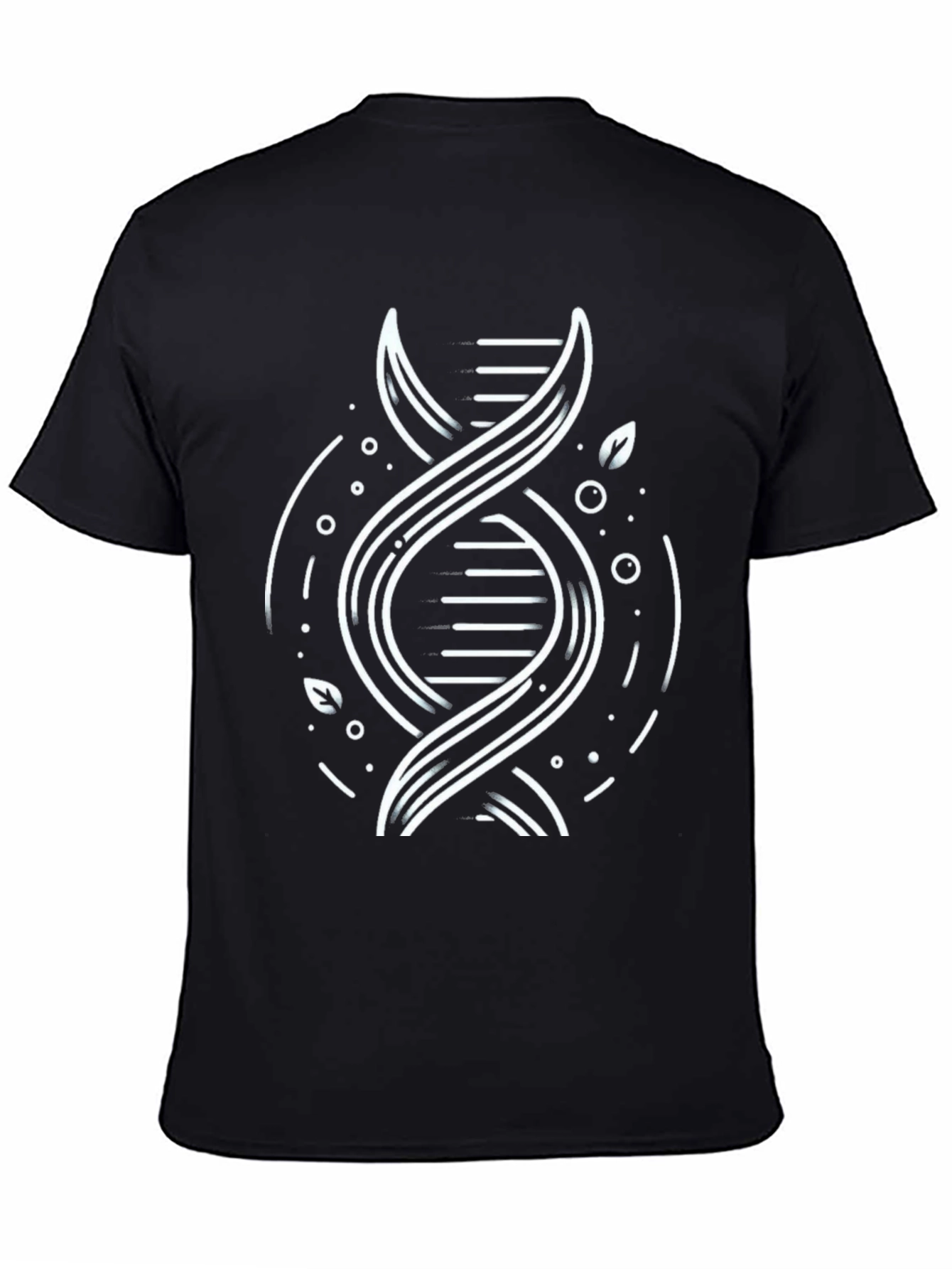 DNA Graphic Print Black T-Shirt