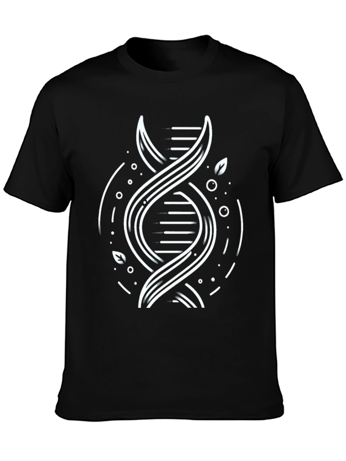 DNA Graphic Print Black T-Shirt