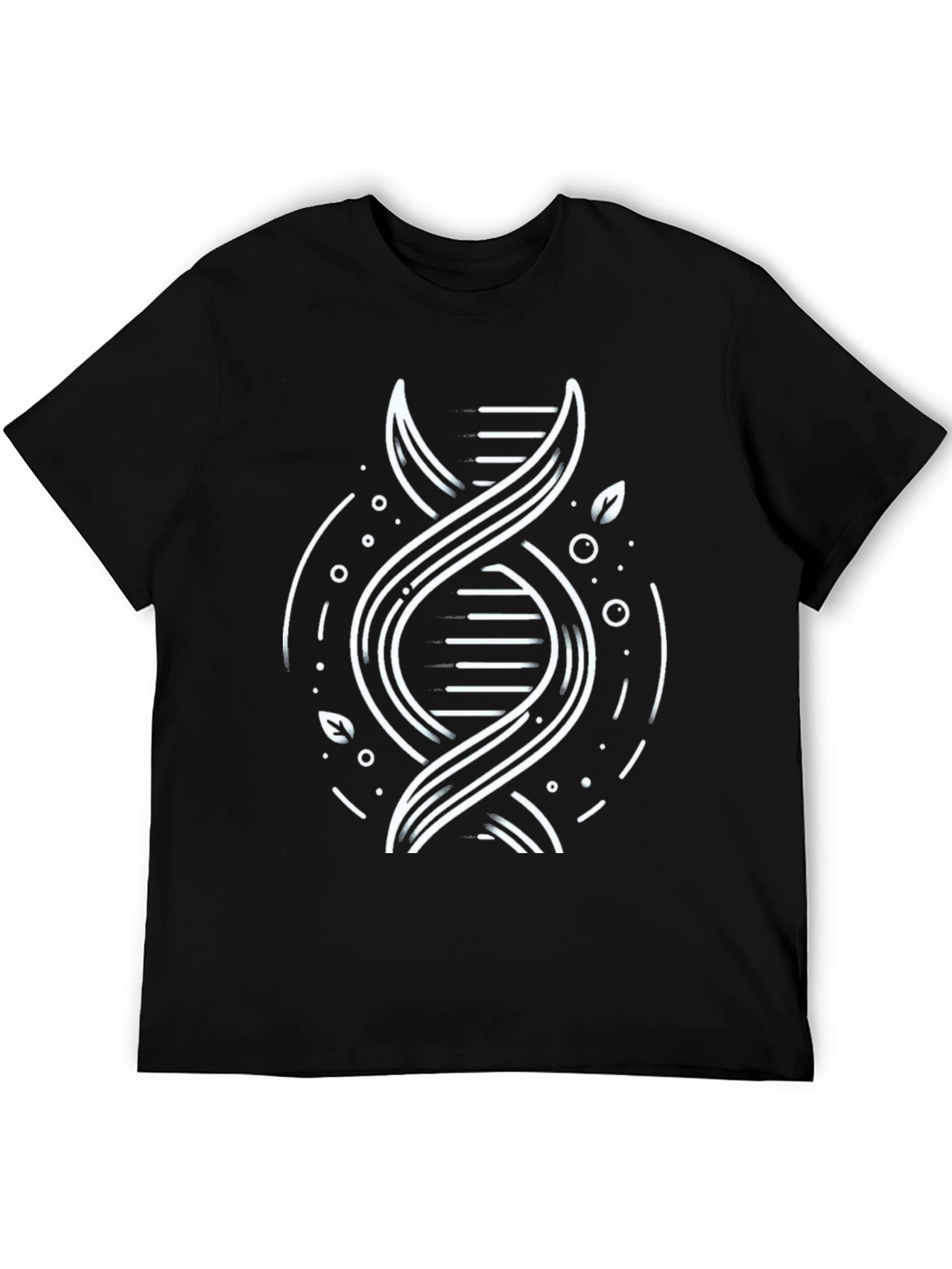 DNA Graphic Print Black T-Shirt
