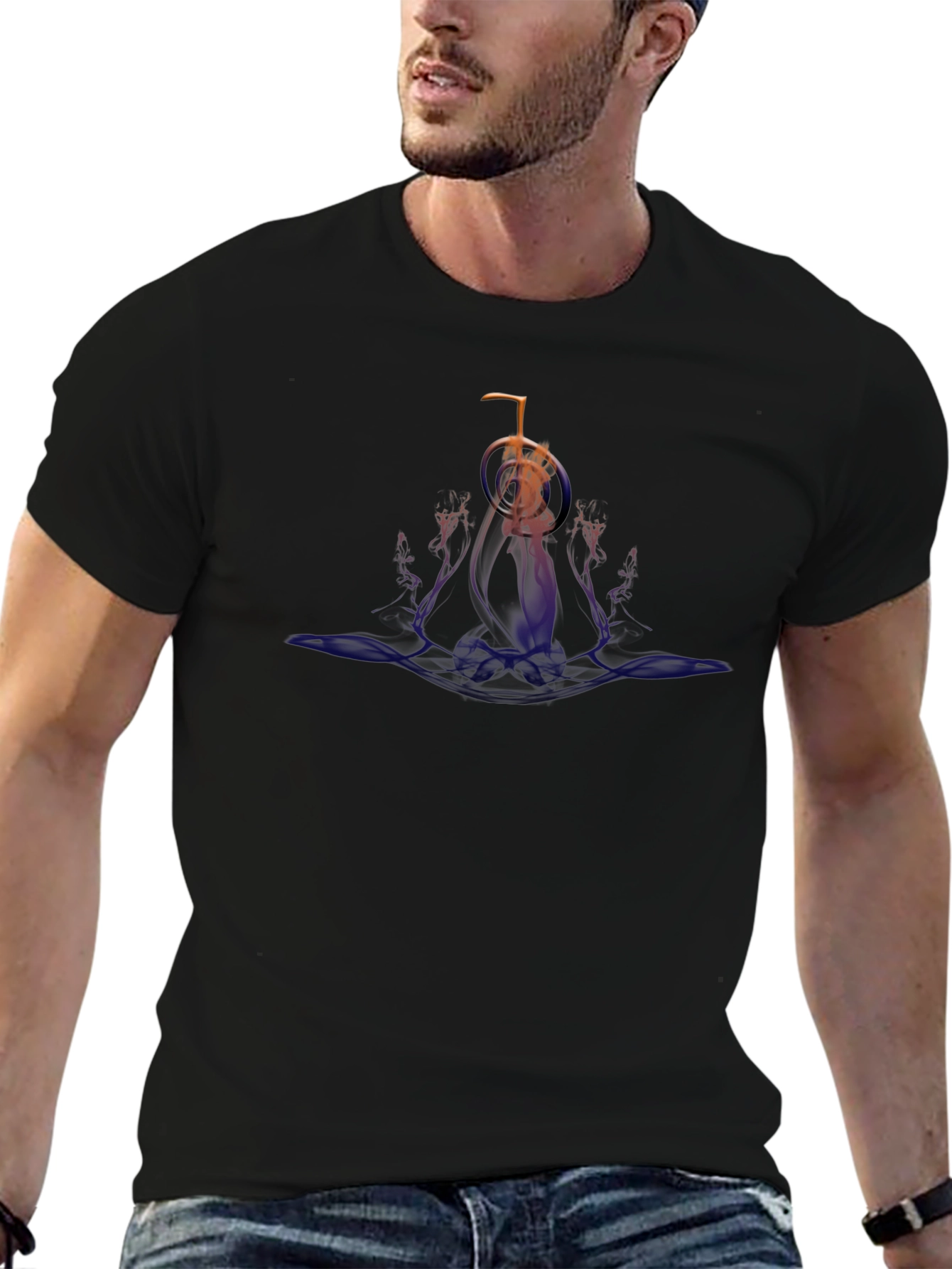 Abstract Graphic Black T-Shirt