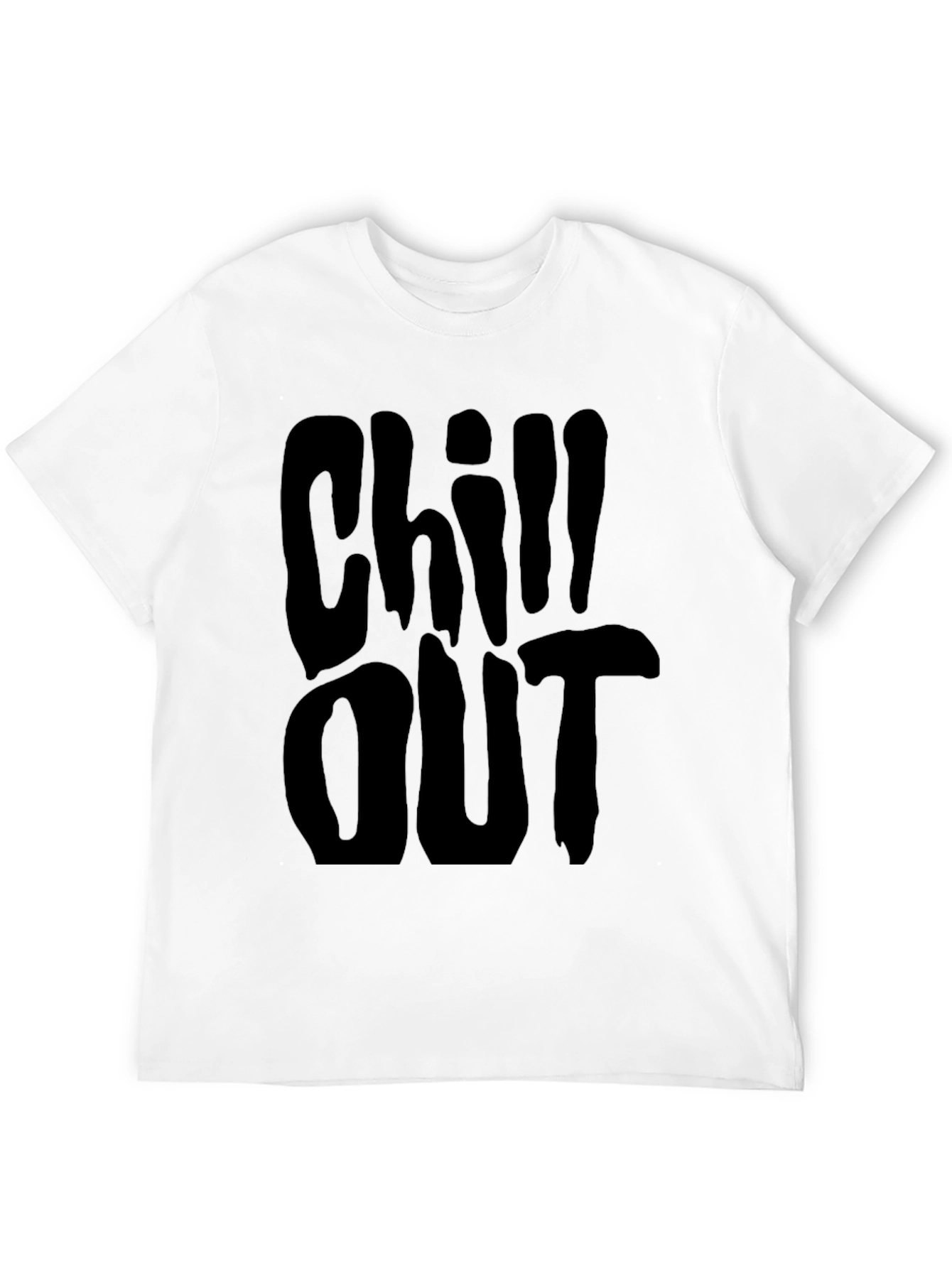Chill Out Black T-Shirt Relaxed Casual Wear