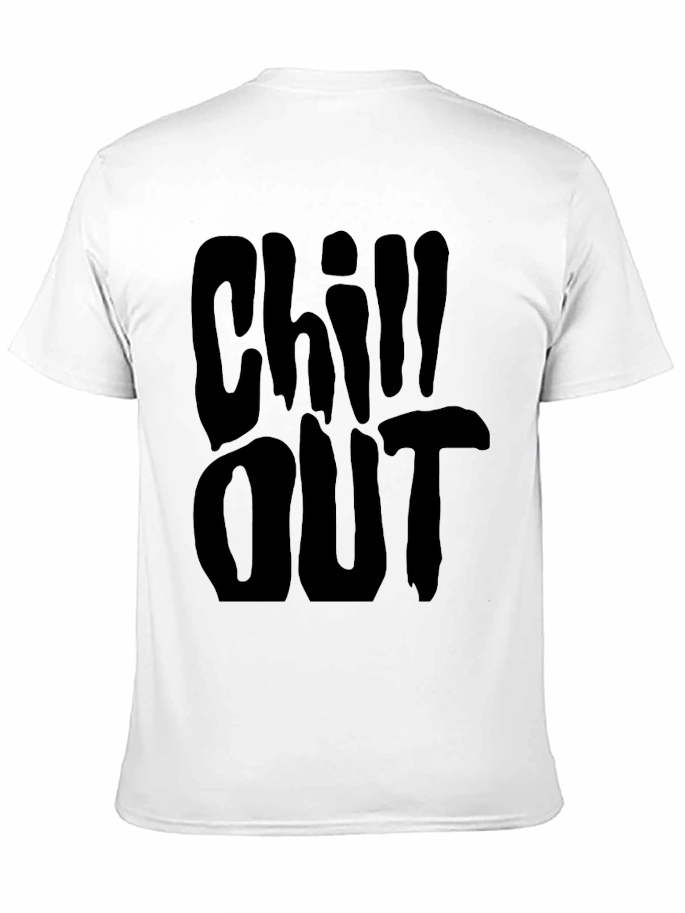Chill Out Black T-Shirt Relaxed Casual Wear