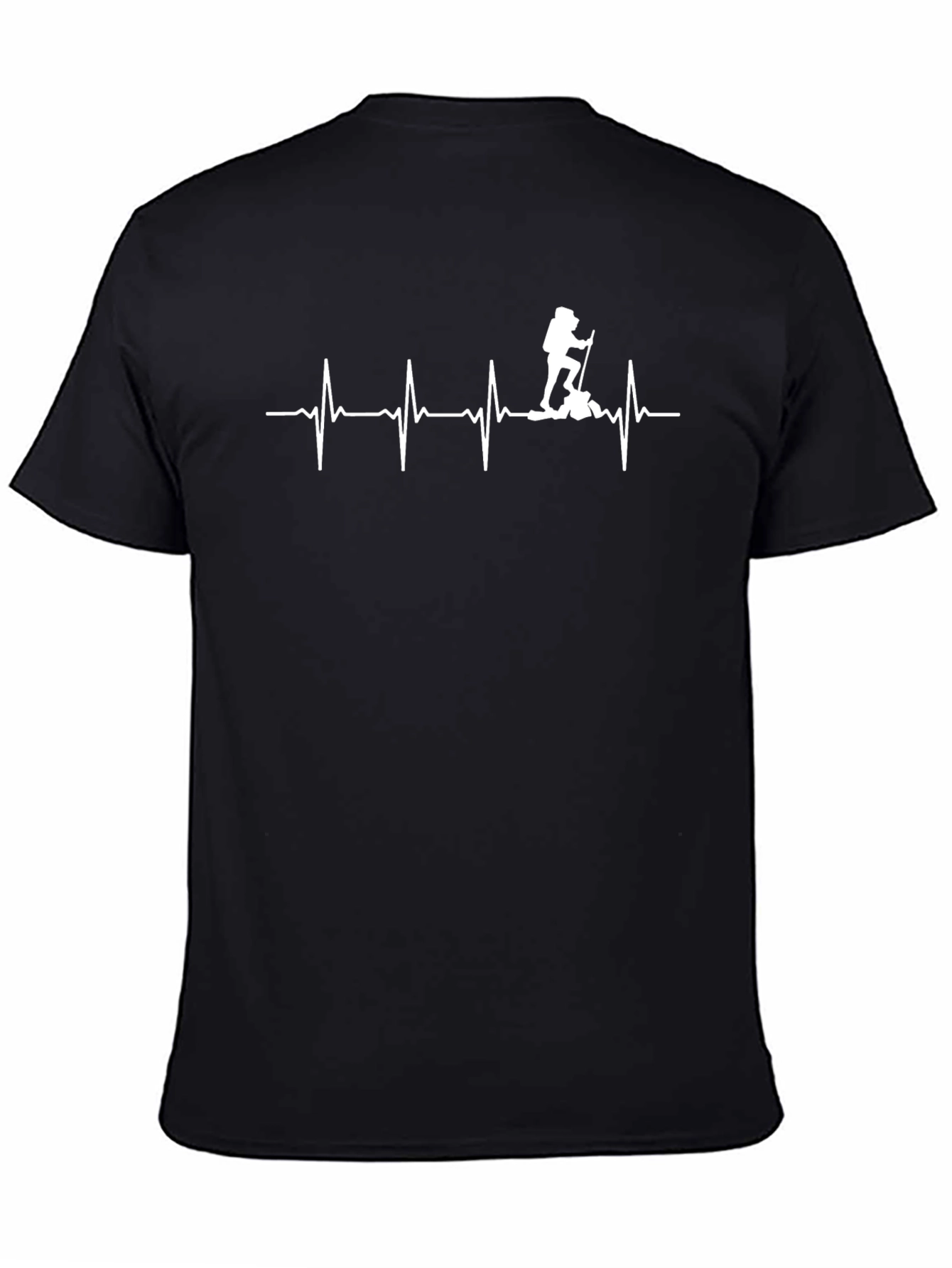 Hiking Heartbeat Graphic Tee - Black