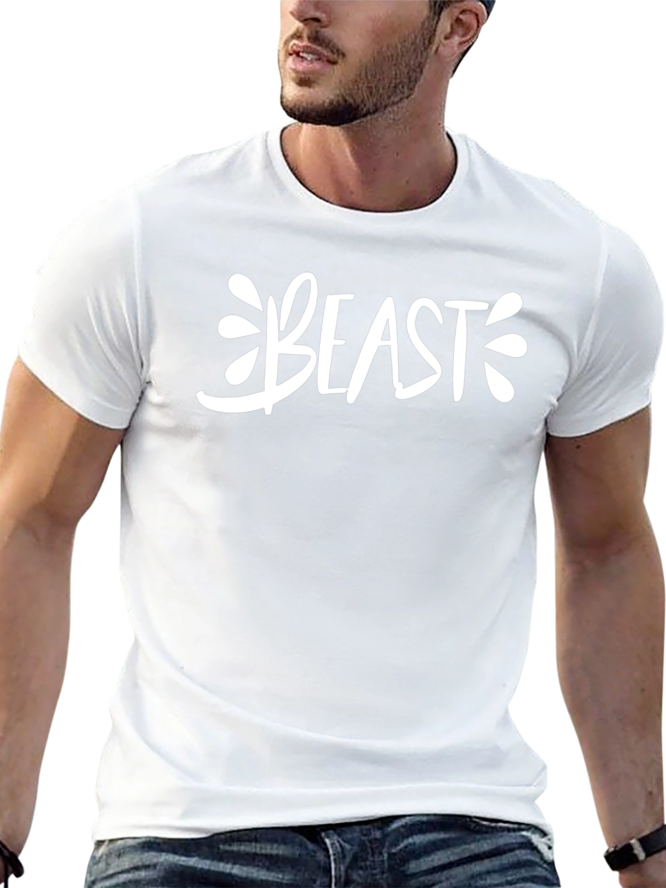 Beast Graphic Print Black T-Shirt