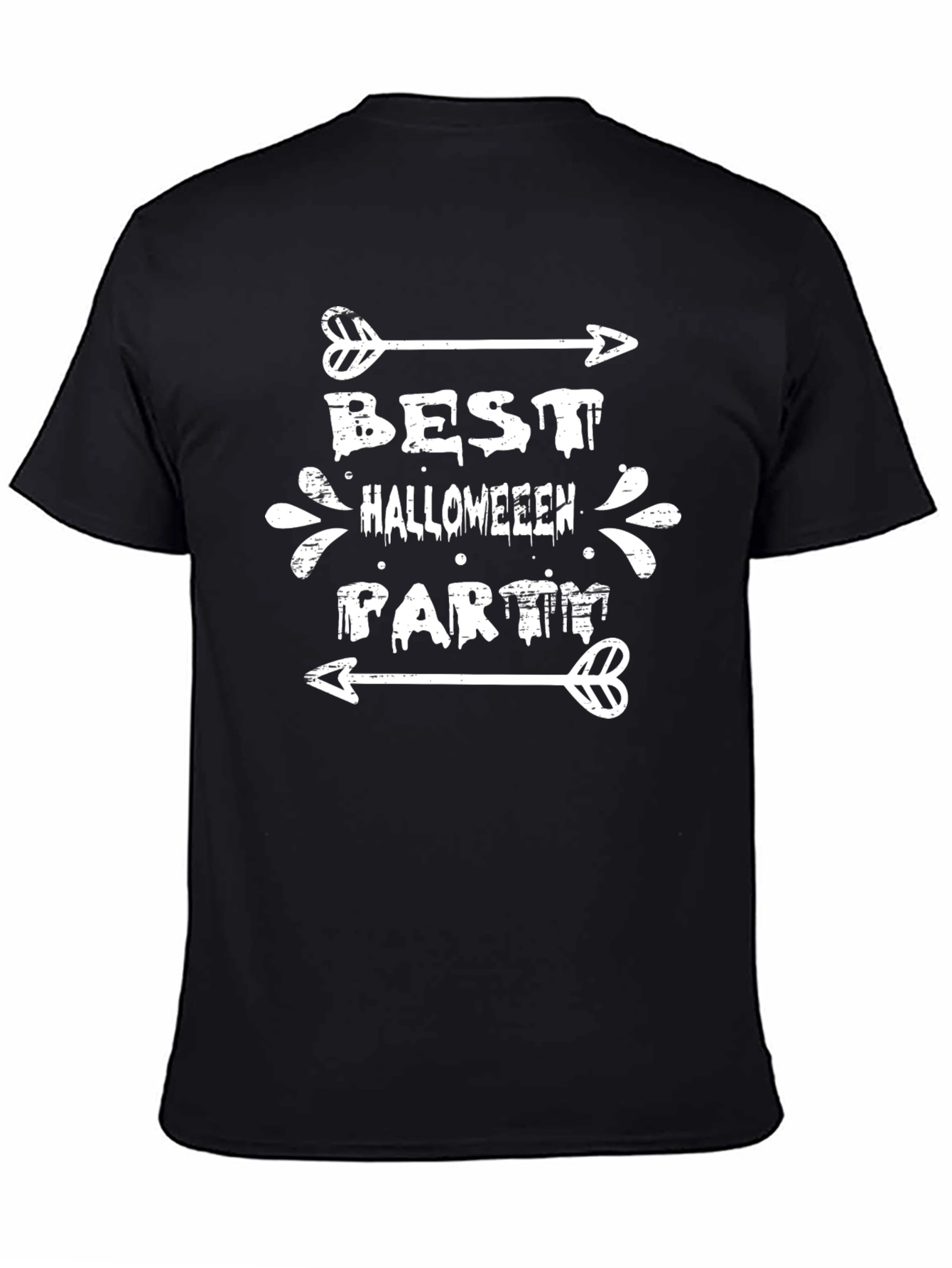 Best Halloween Party Tee - Black Graphic T-Shirt