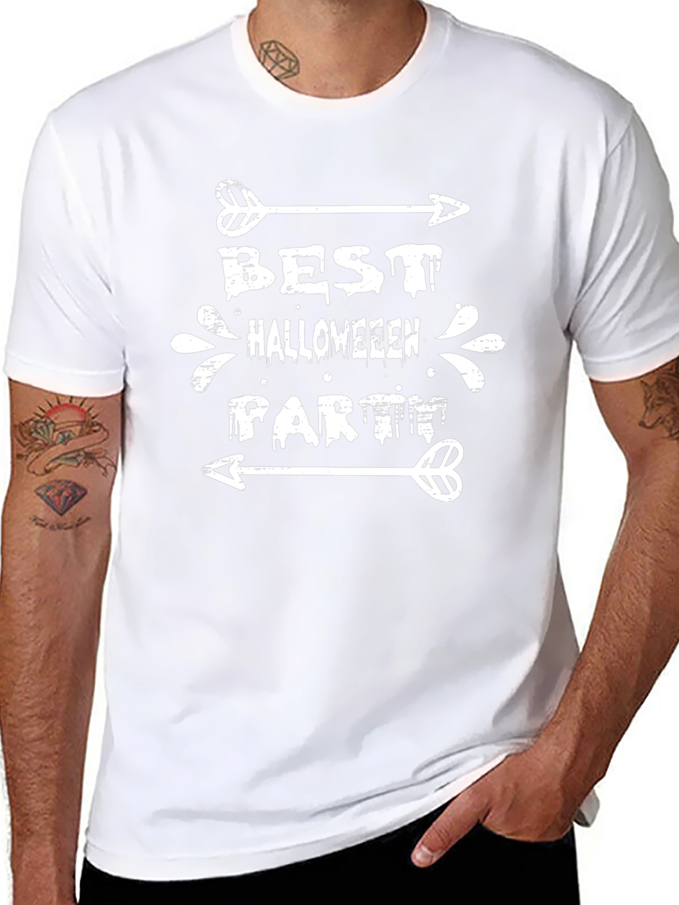Best Halloween Party Tee - Black Graphic T-Shirt