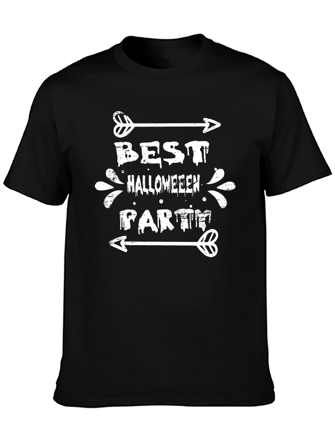 Best Halloween Party Tee - Black Graphic T-Shirt