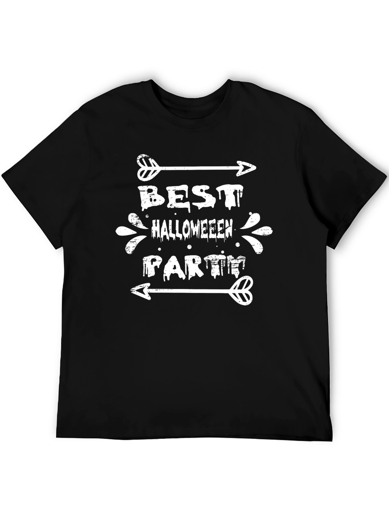 Best Halloween Party Tee - Black Graphic T-Shirt