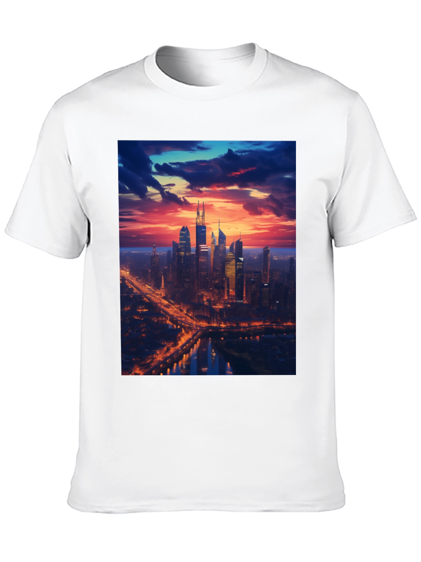 Cityscape Sunset Graphic Tee