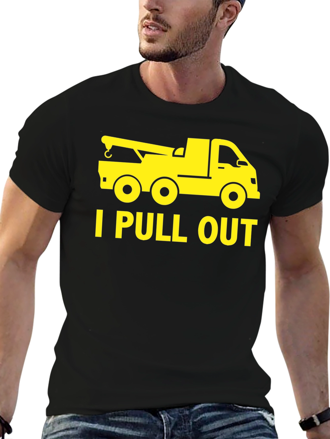 Funny Tow Truck I Pull Out Mens T-Shirt