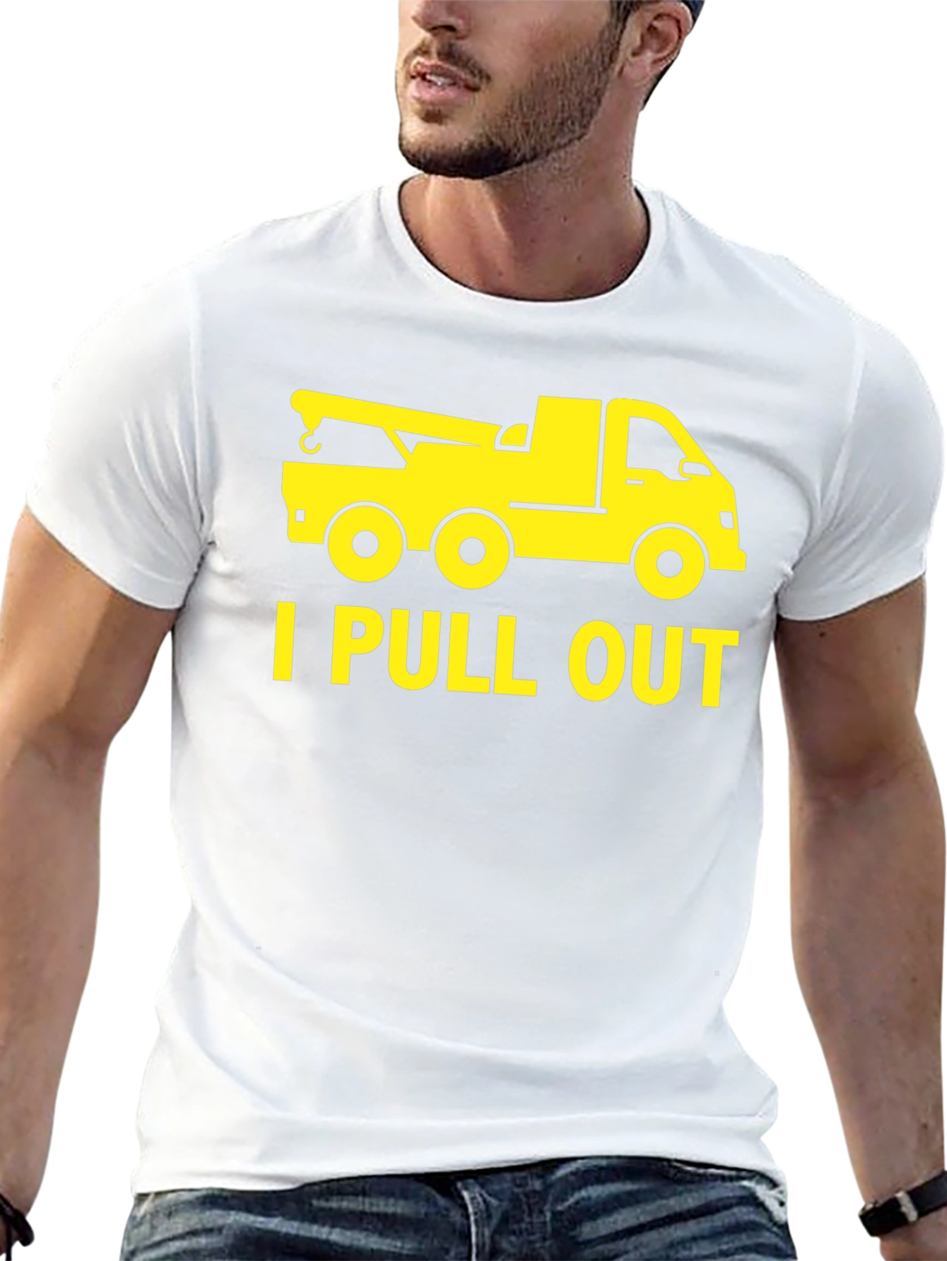 Funny Tow Truck I Pull Out Mens T-Shirt