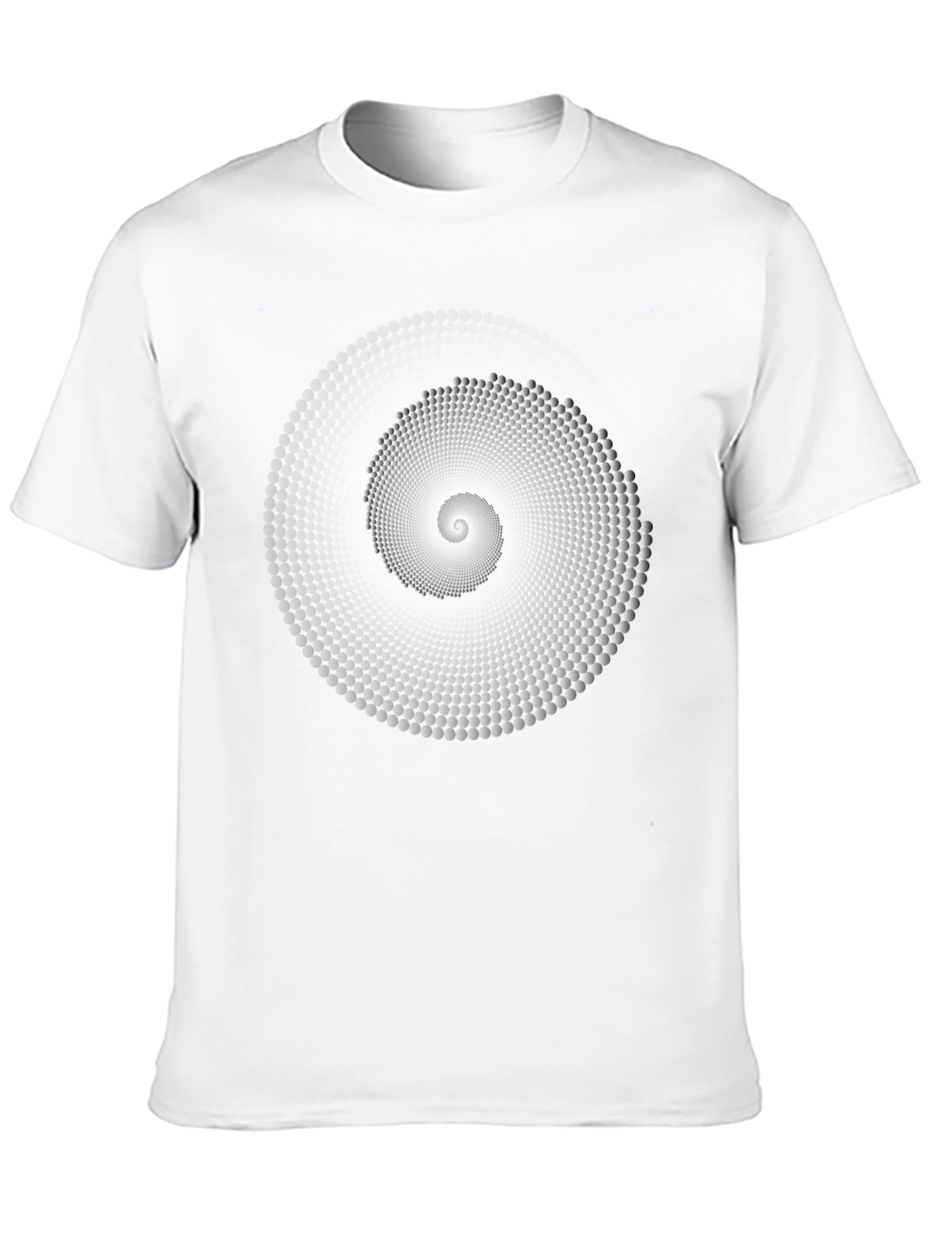 Abstract Spiral Graphic Black T-Shirt