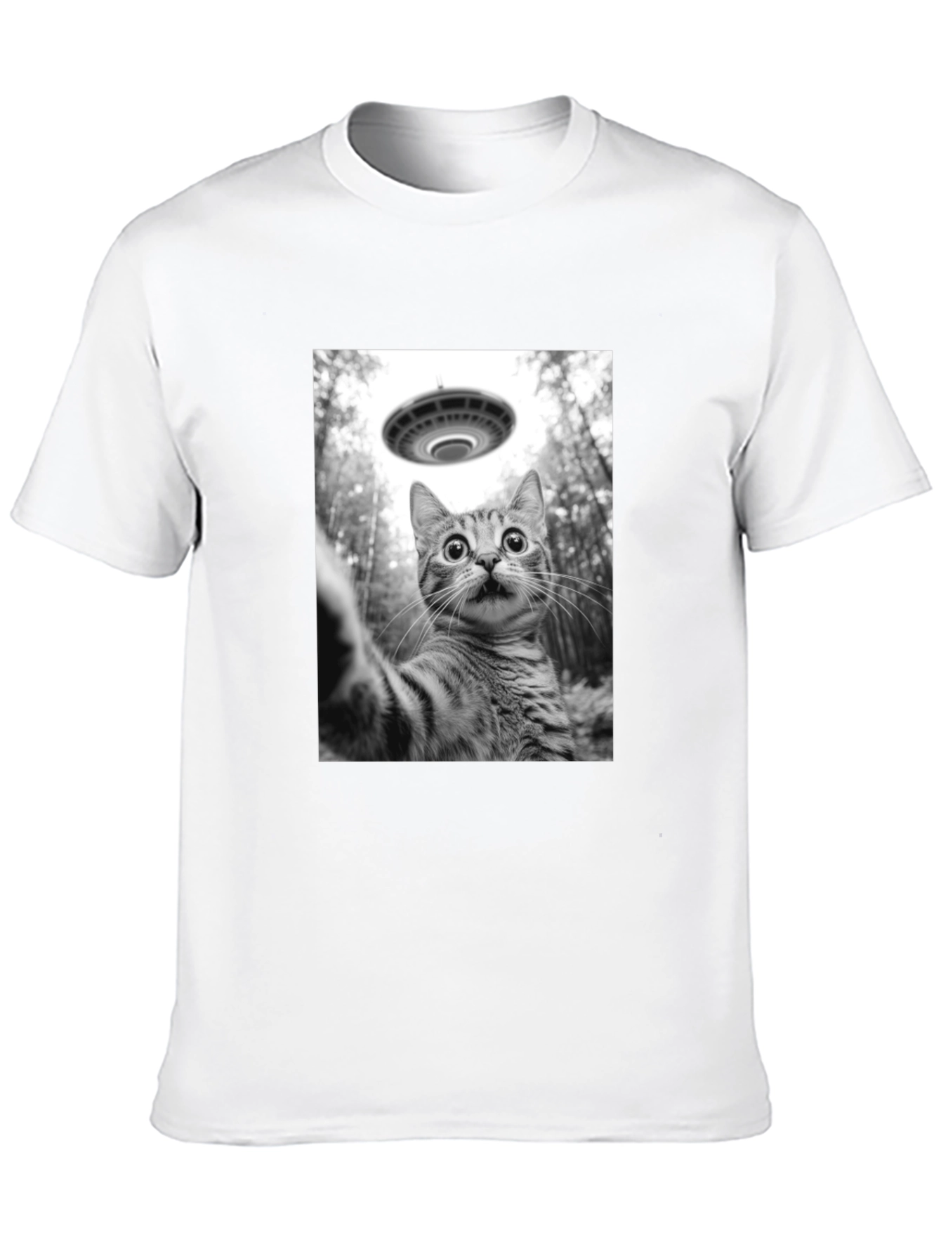 UFO Cat T-Shirt: Funny Alien Abduction Tee