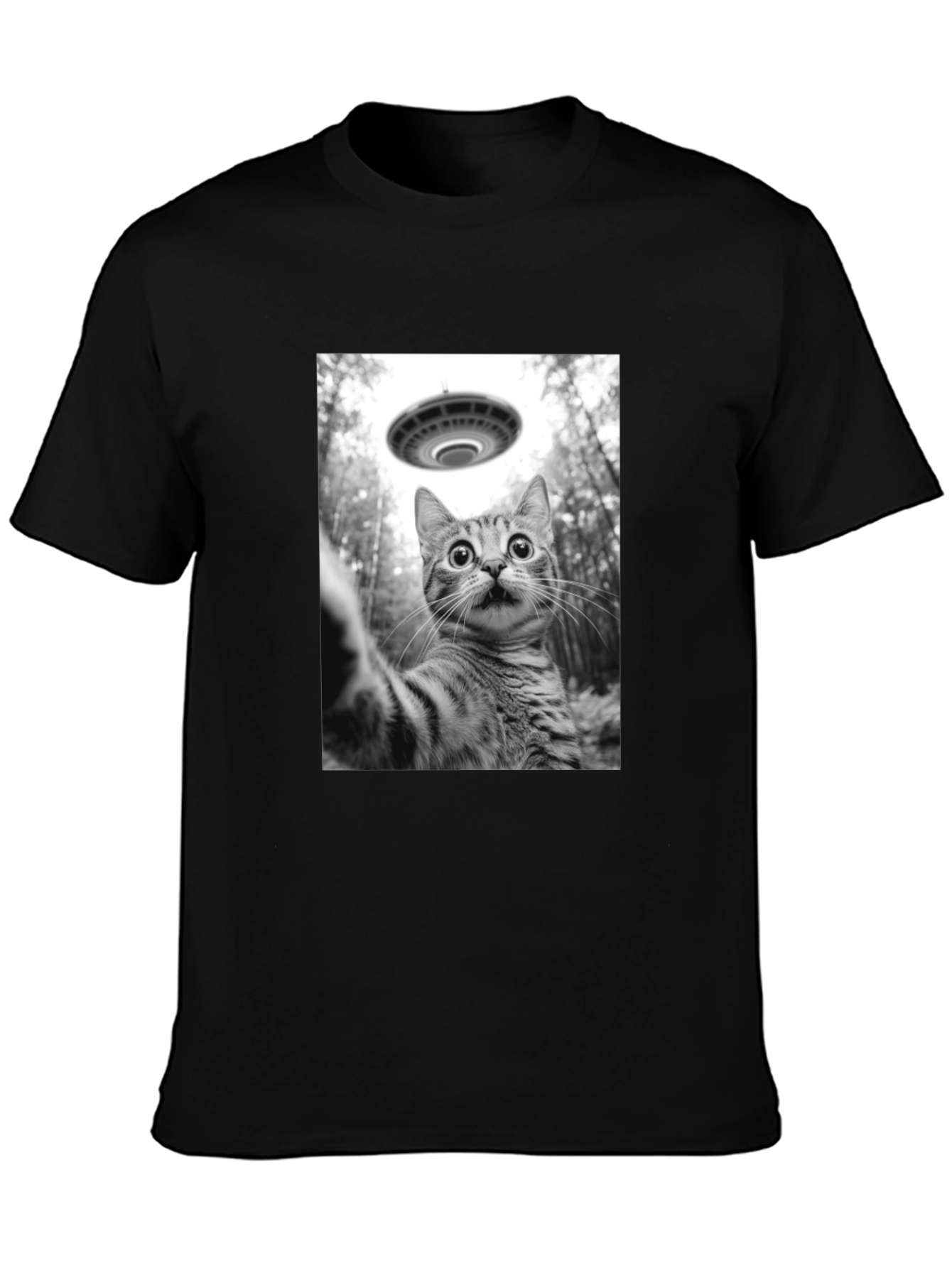 UFO Cat T-Shirt: Funny Alien Abduction Tee