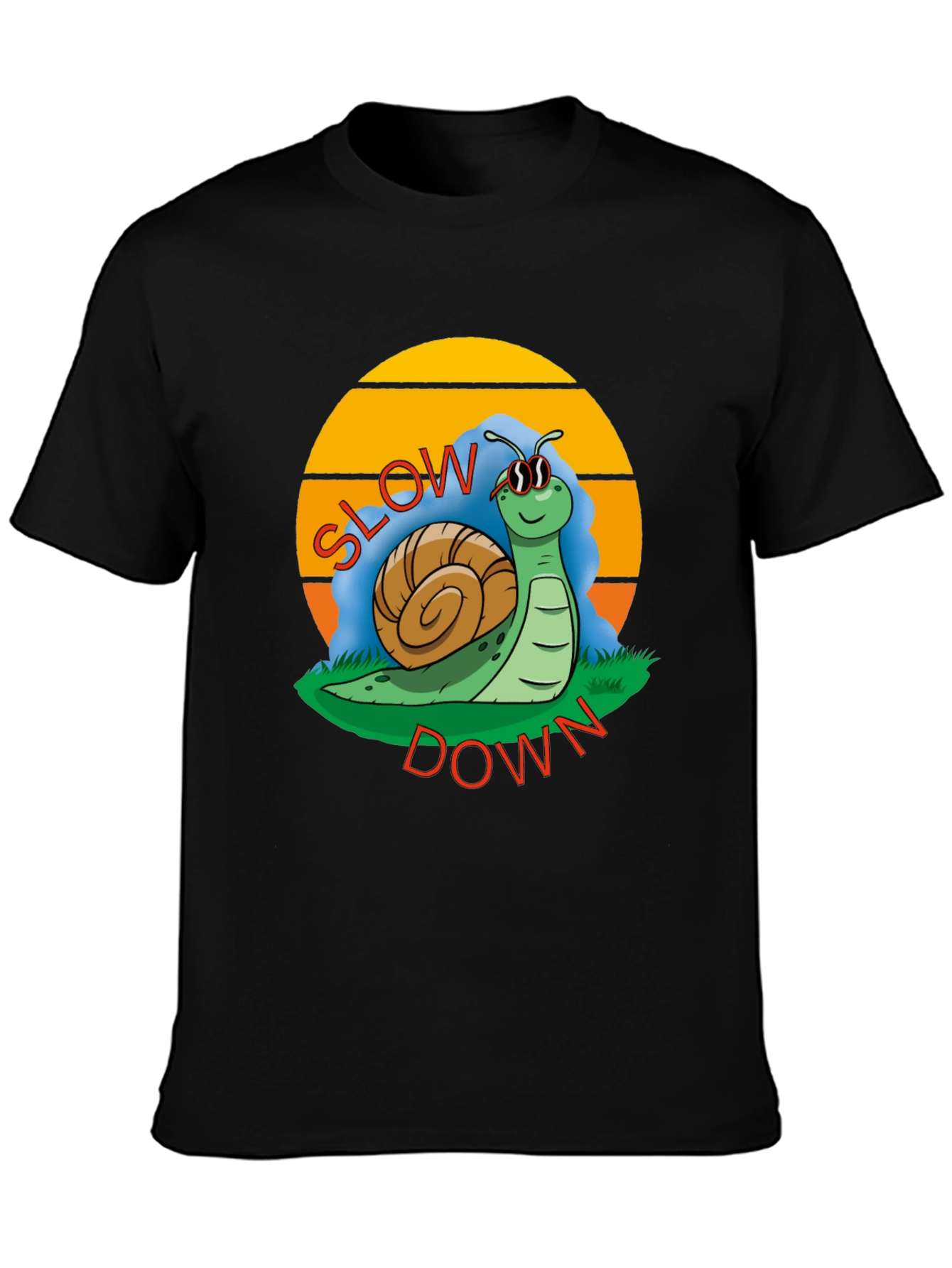 Funny Snail Slow Down T-Shirt - Graphic Tee