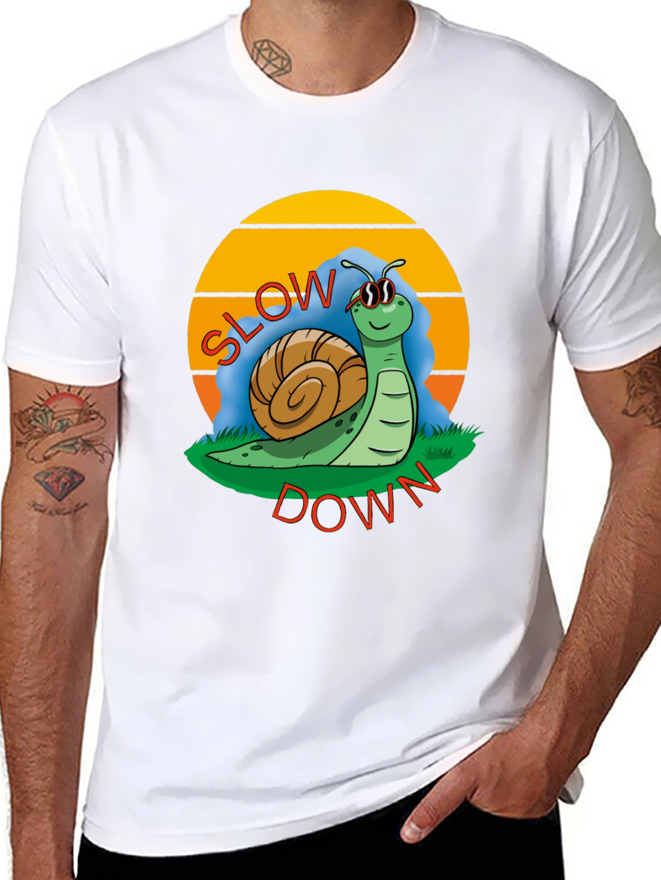 Funny Snail Slow Down T-Shirt - Graphic Tee