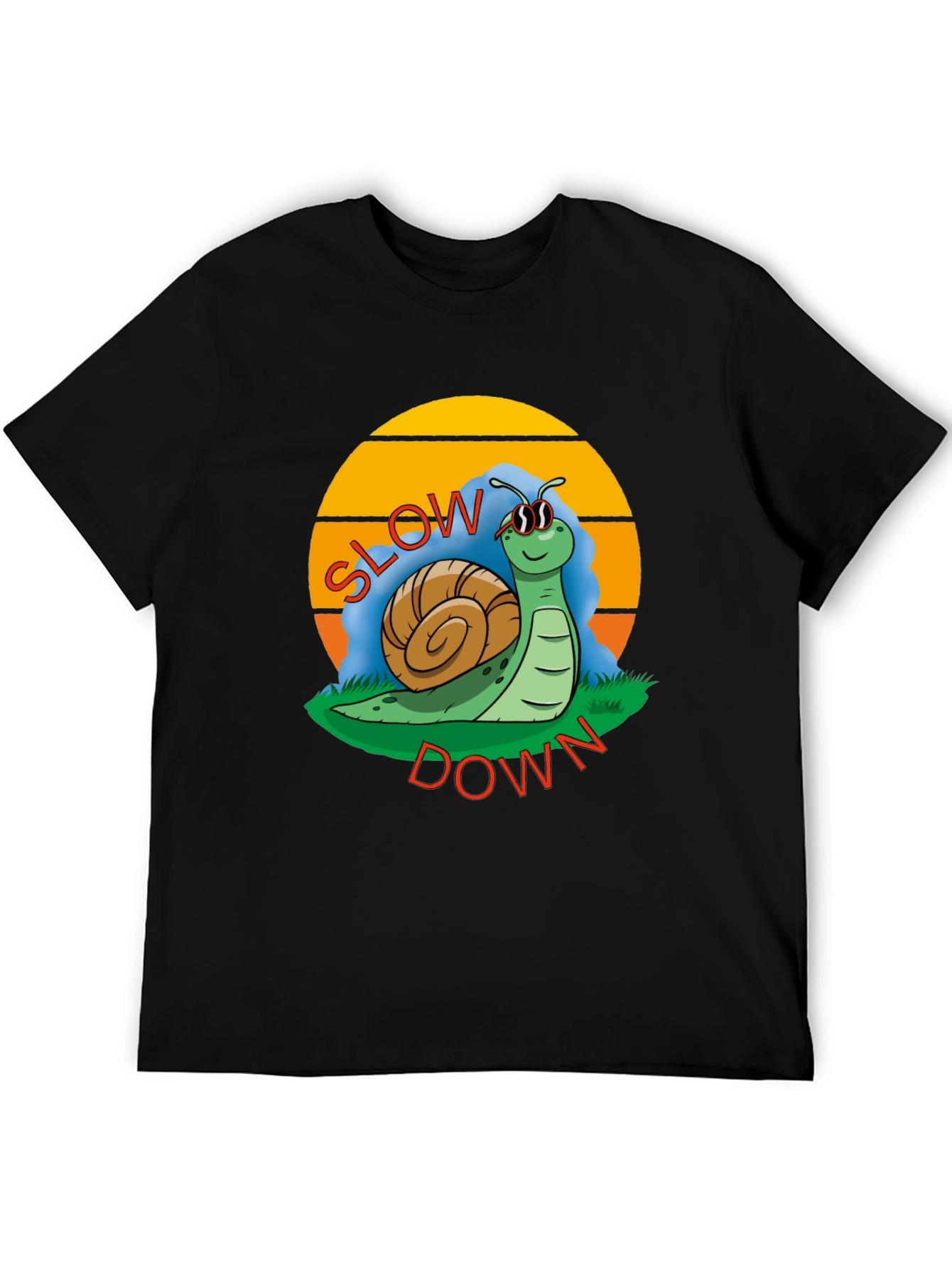 Funny Snail Slow Down T-Shirt - Graphic Tee