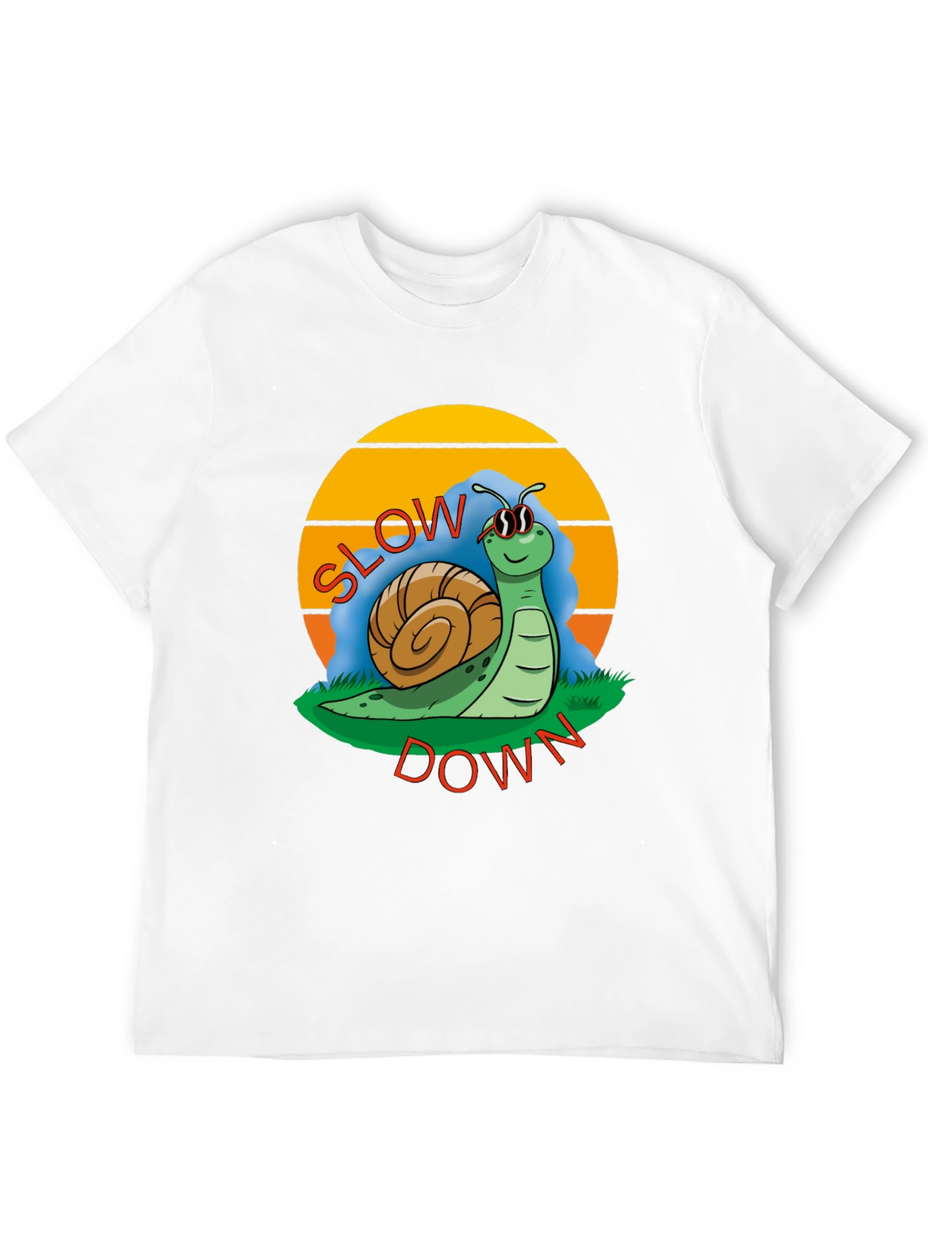 Funny Snail Slow Down T-Shirt - Graphic Tee