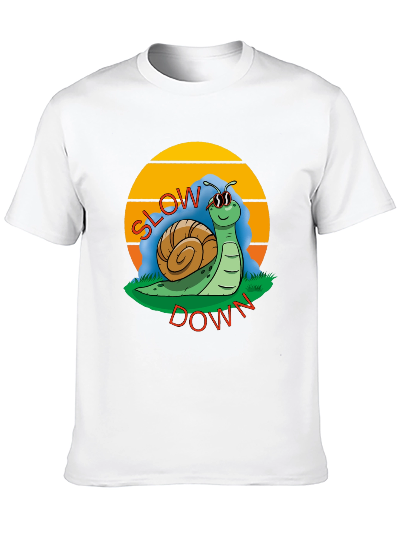 Funny Snail Slow Down T-Shirt - Graphic Tee