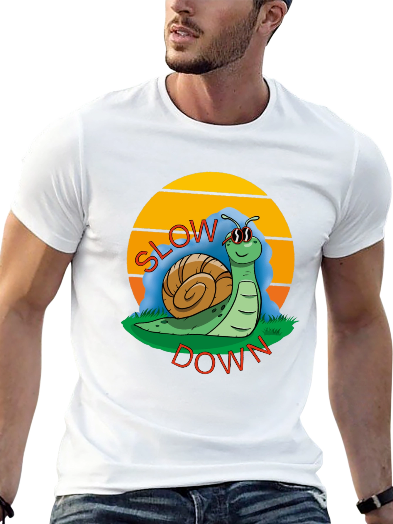 Funny Snail Slow Down T-Shirt - Graphic Tee