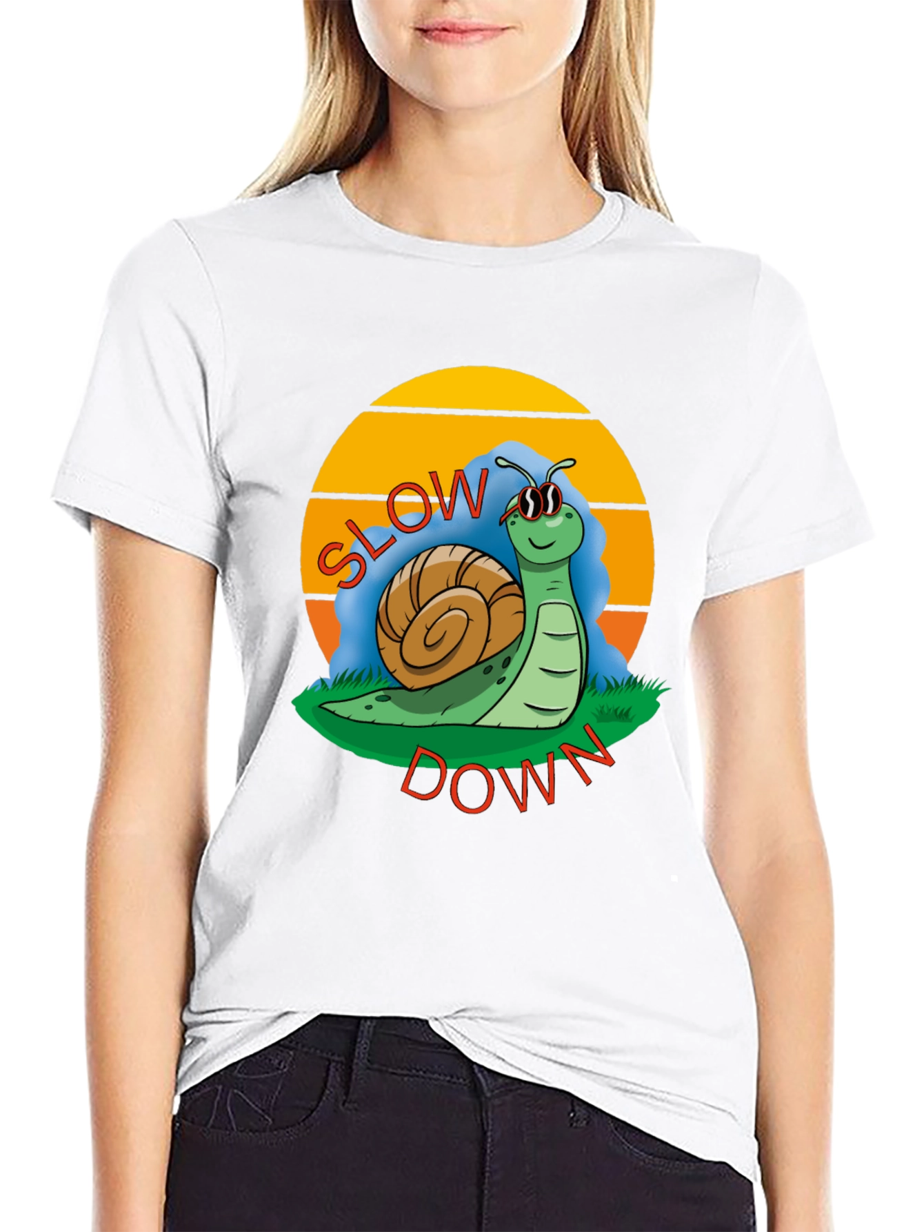 Funny Snail Slow Down T-Shirt - Graphic Tee