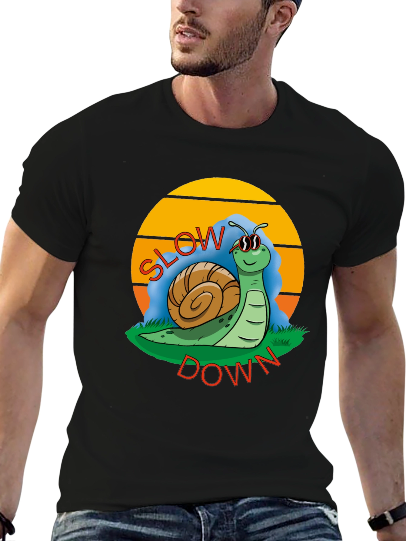 Funny Snail Slow Down T-Shirt - Graphic Tee