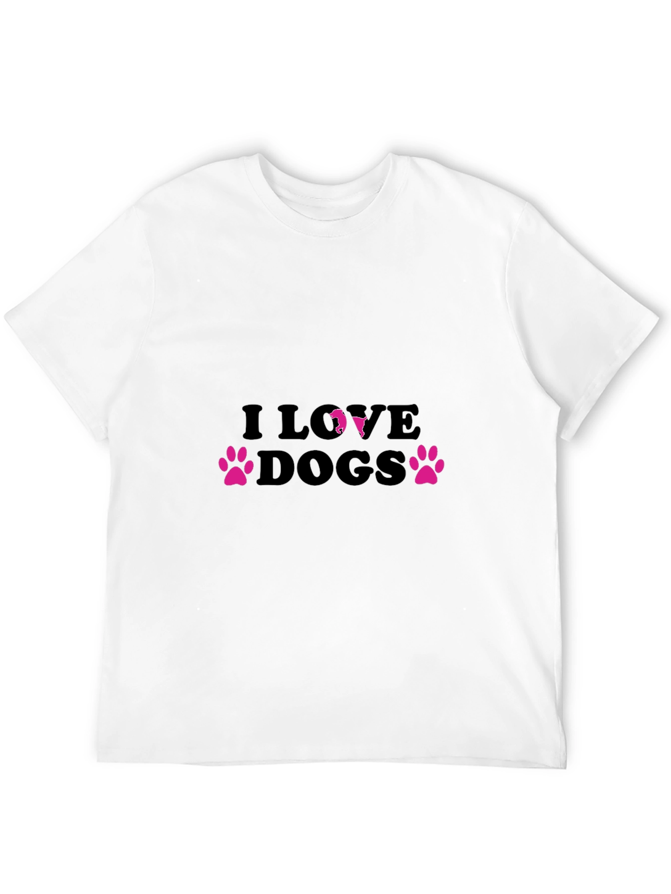 I Love Dogs Black Tee