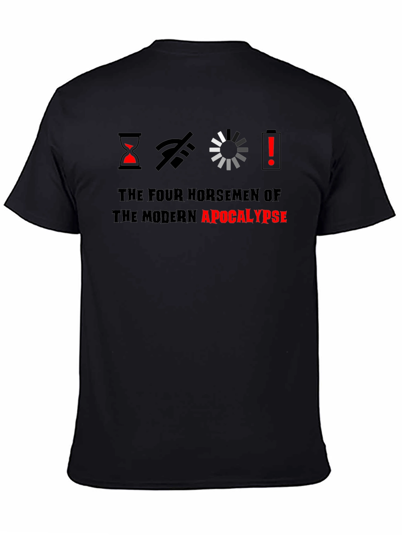 Modern Apocalypse Graphic Tee - Humorous Tech Design