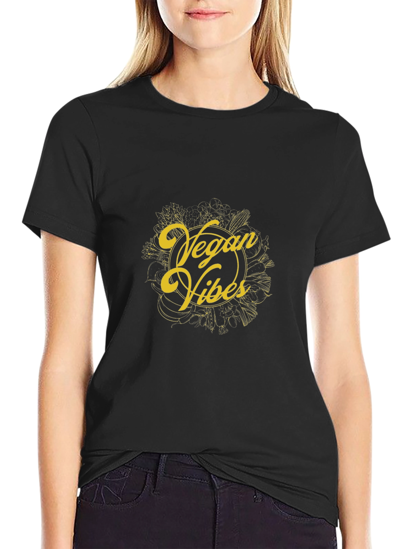 Vegan Vibes Black T-Shirt