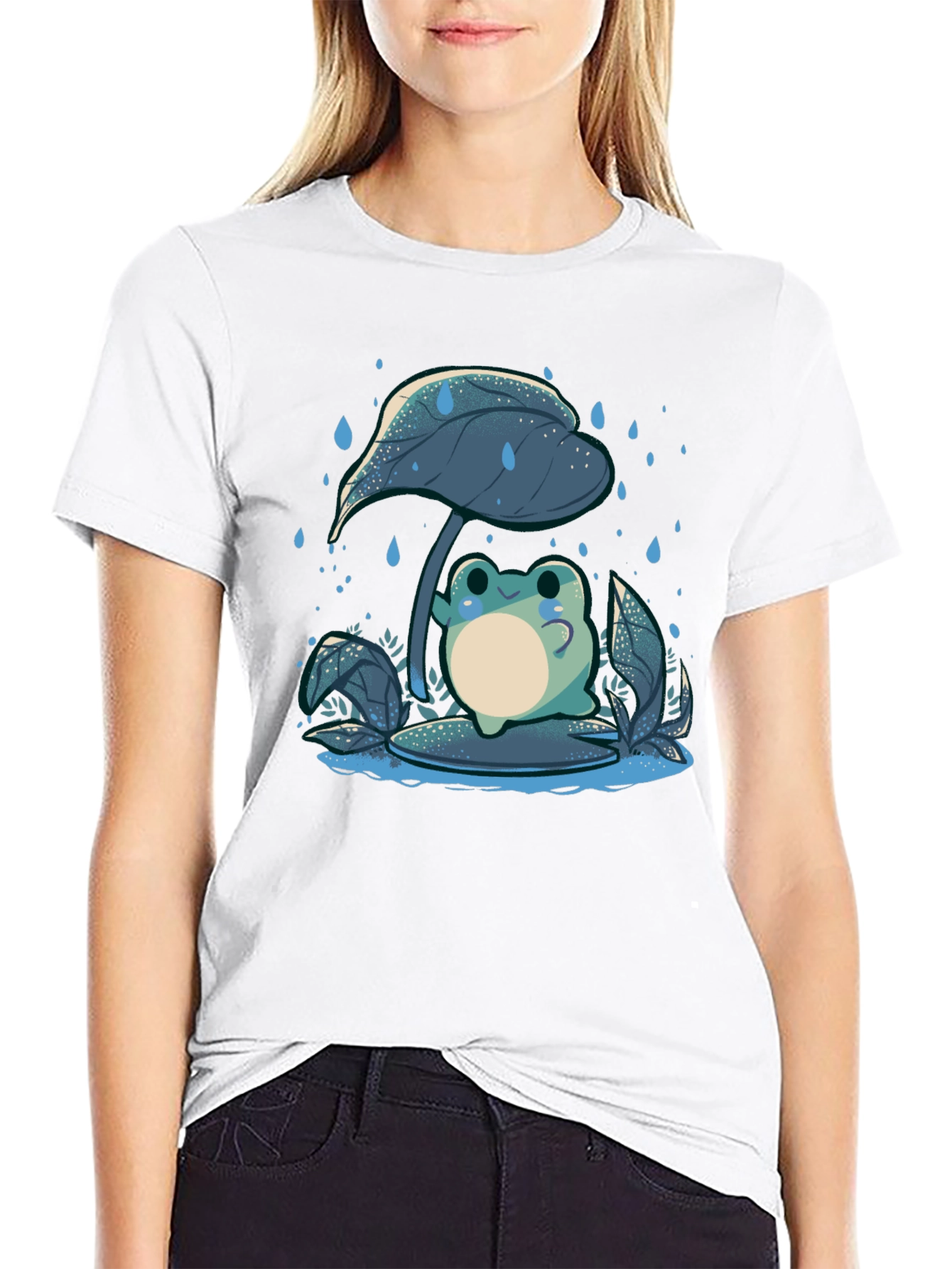Frog Under Leaf Graphic Tee