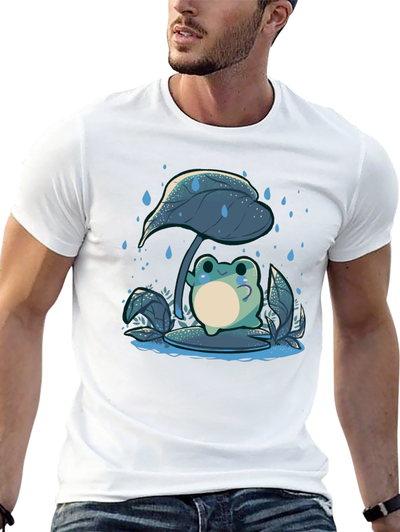 Frog Under Leaf Graphic Tee