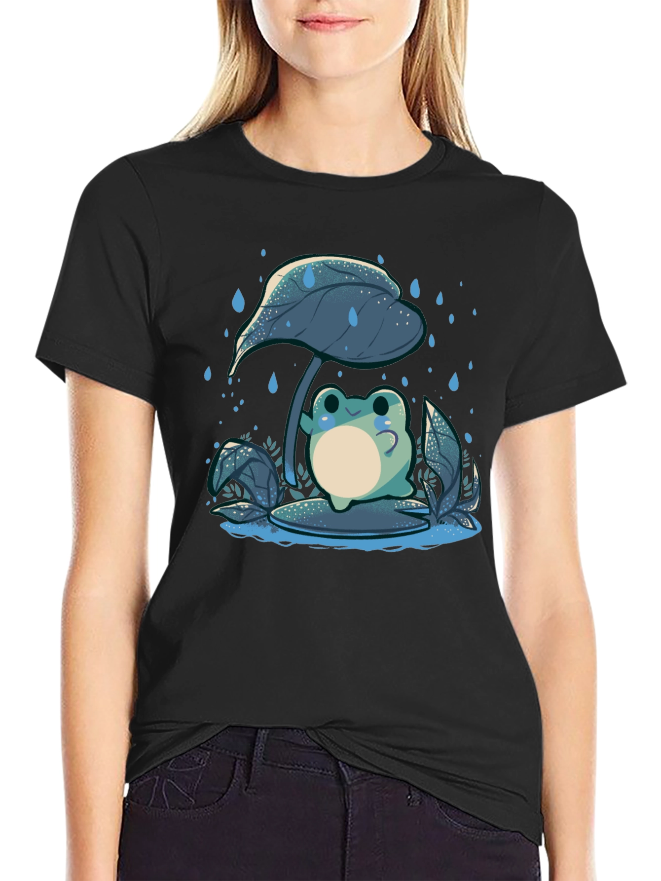 Frog Under Leaf Graphic Tee