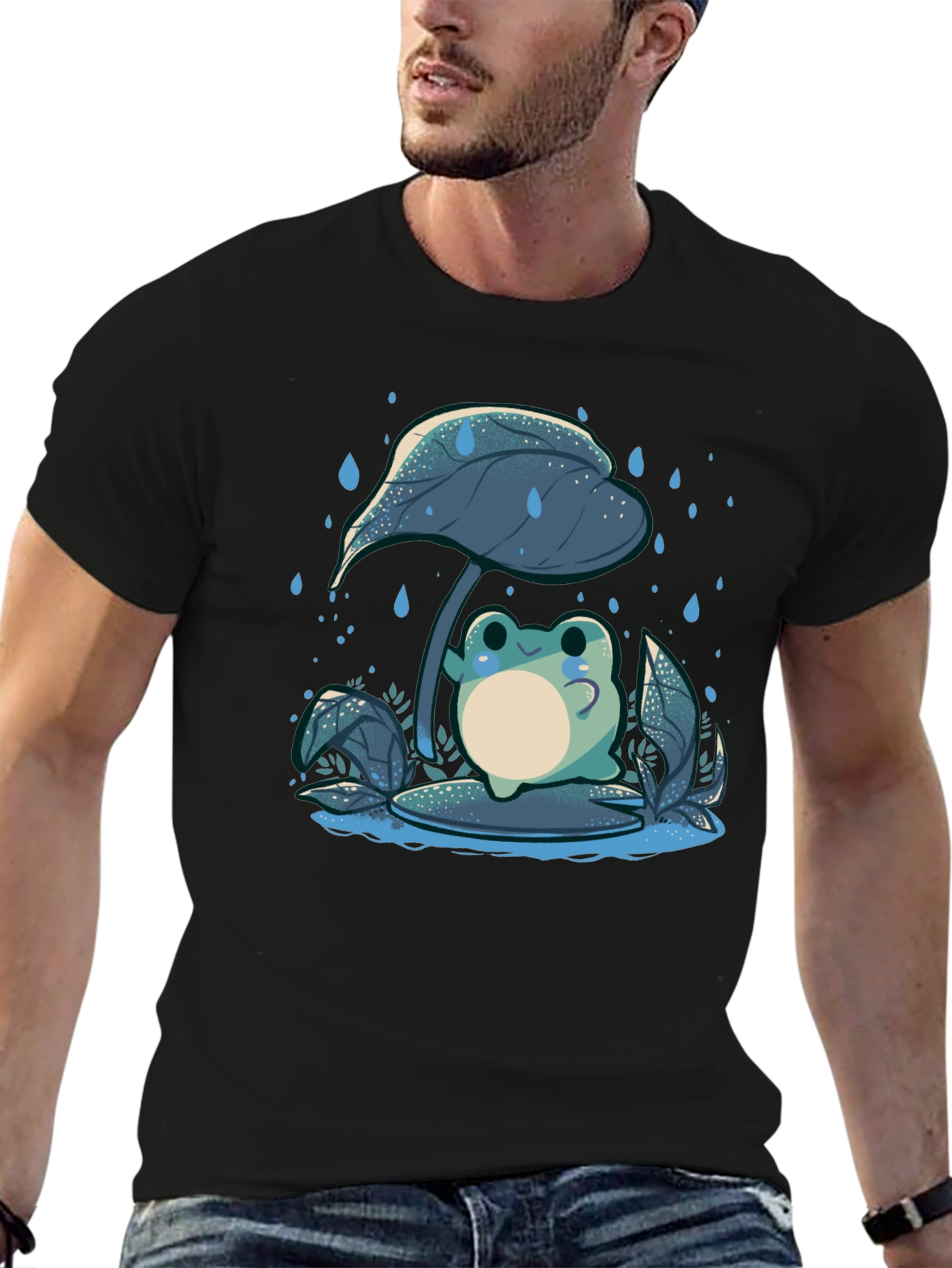 Frog Under Leaf Graphic Tee