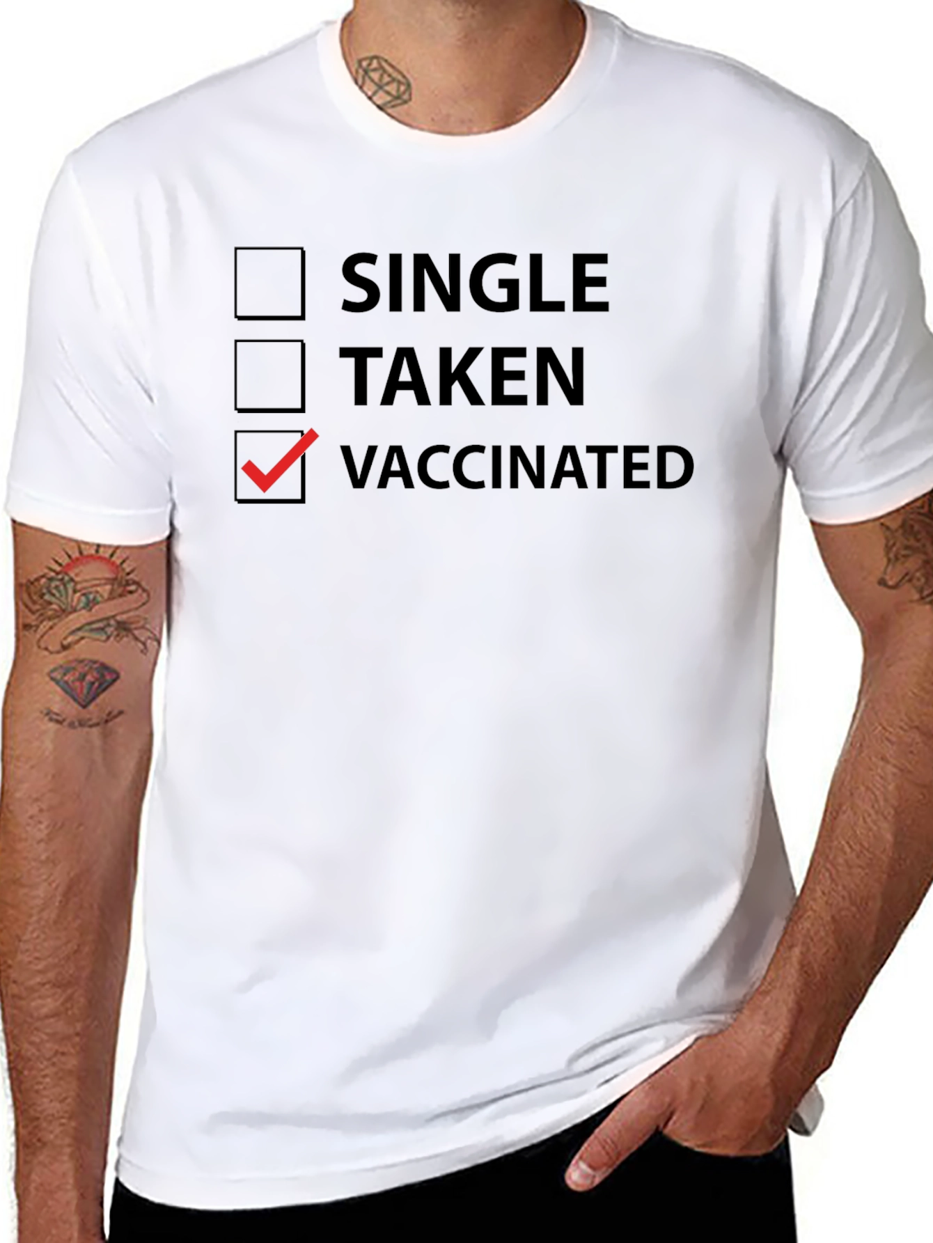 Vaccinated T-Shirt - Novelty Checkbox Tee