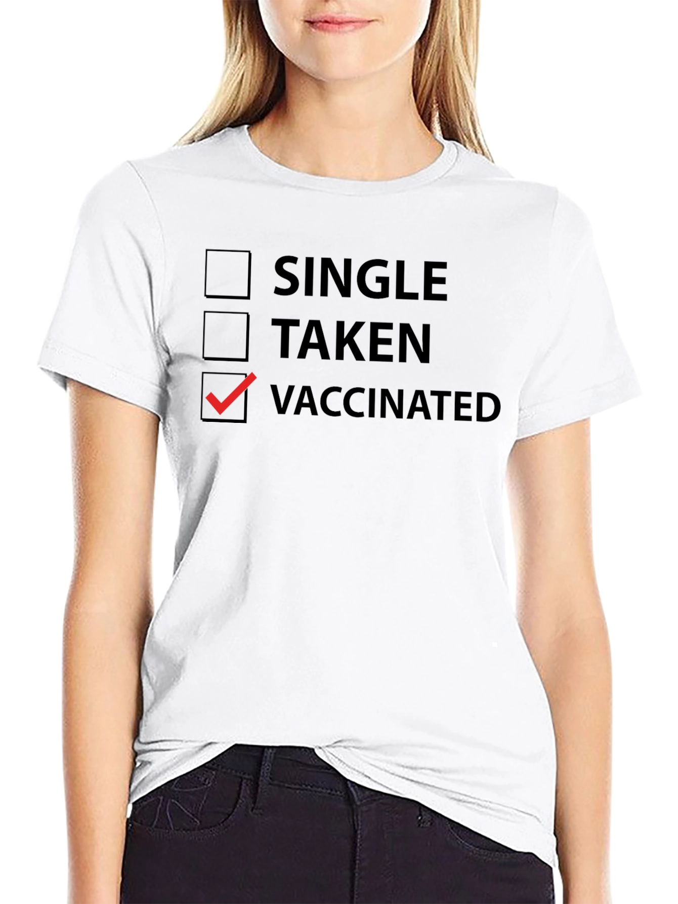 Vaccinated T-Shirt - Novelty Checkbox Tee