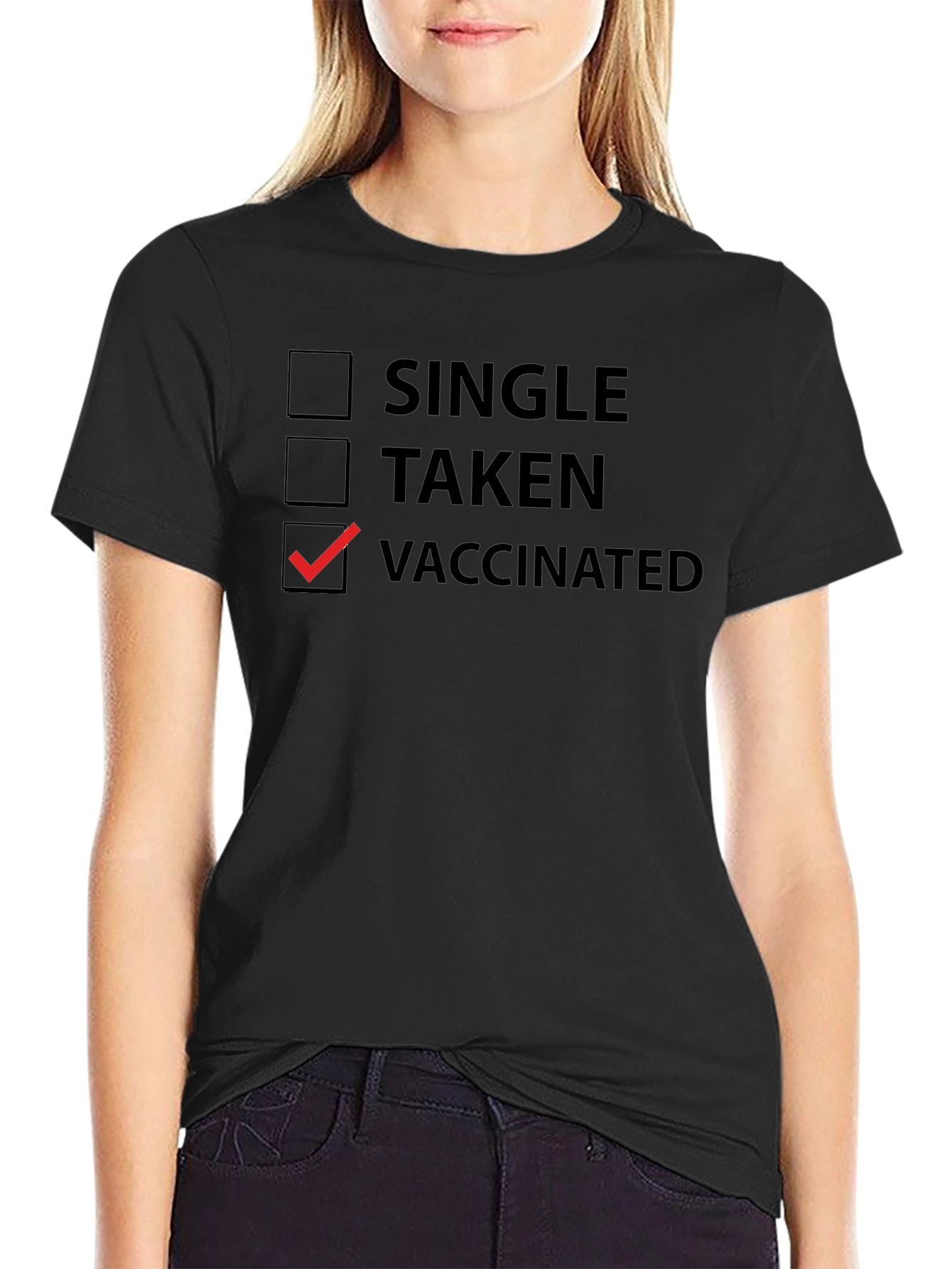 Vaccinated T-Shirt - Novelty Checkbox Tee