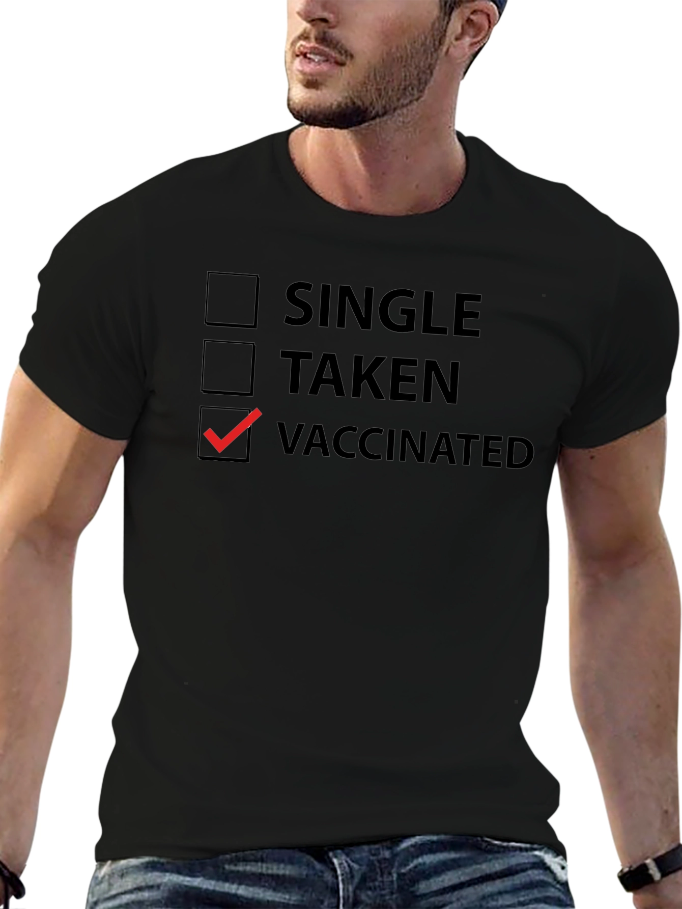 Vaccinated T-Shirt - Novelty Checkbox Tee
