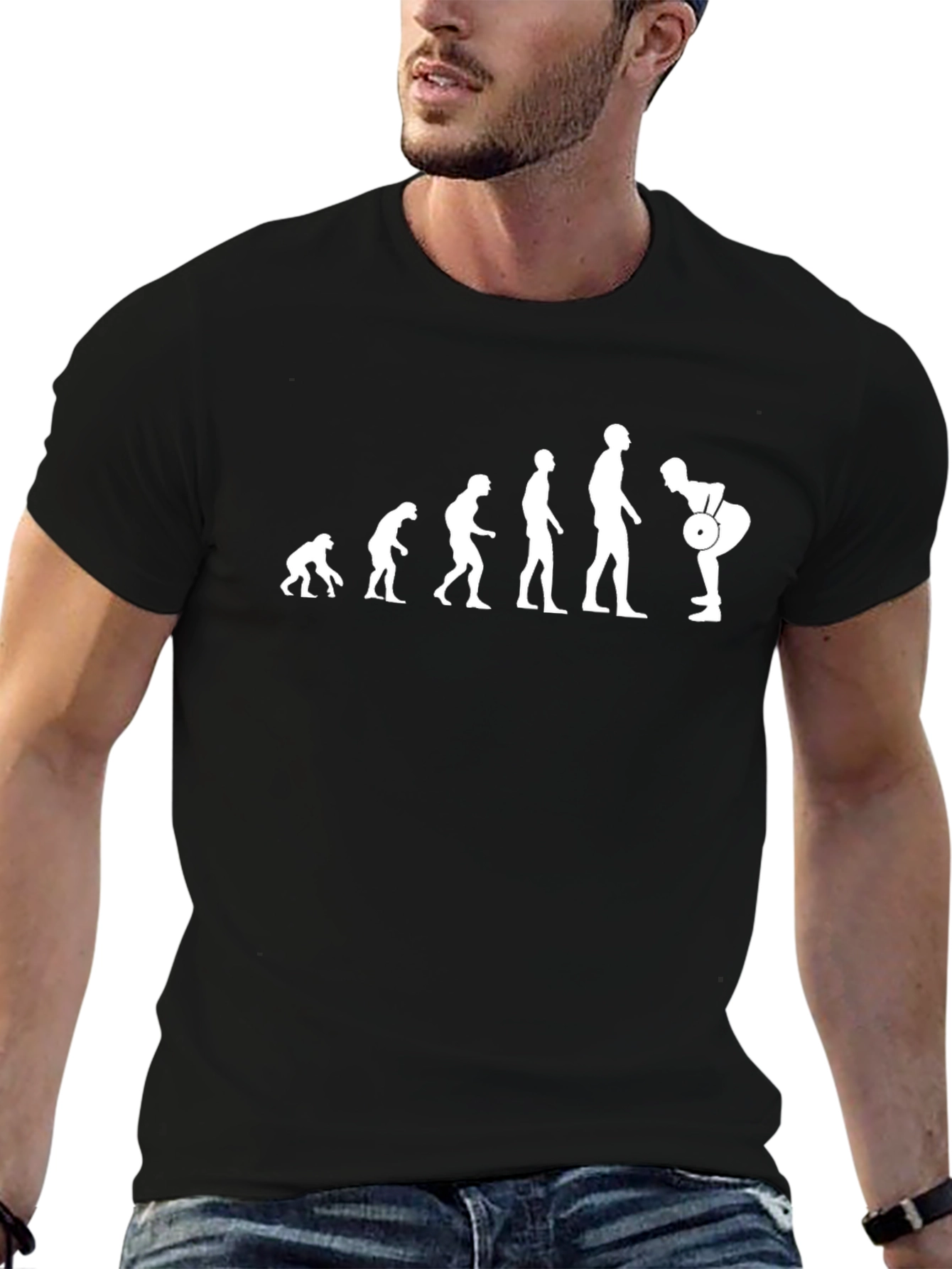 Evolution of Fitness T-Shirt - Black Gym Tee