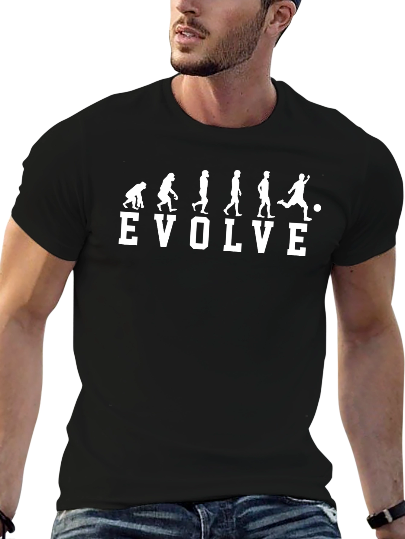 Evolve Soccer T-Shirt - Black Cotton Tee