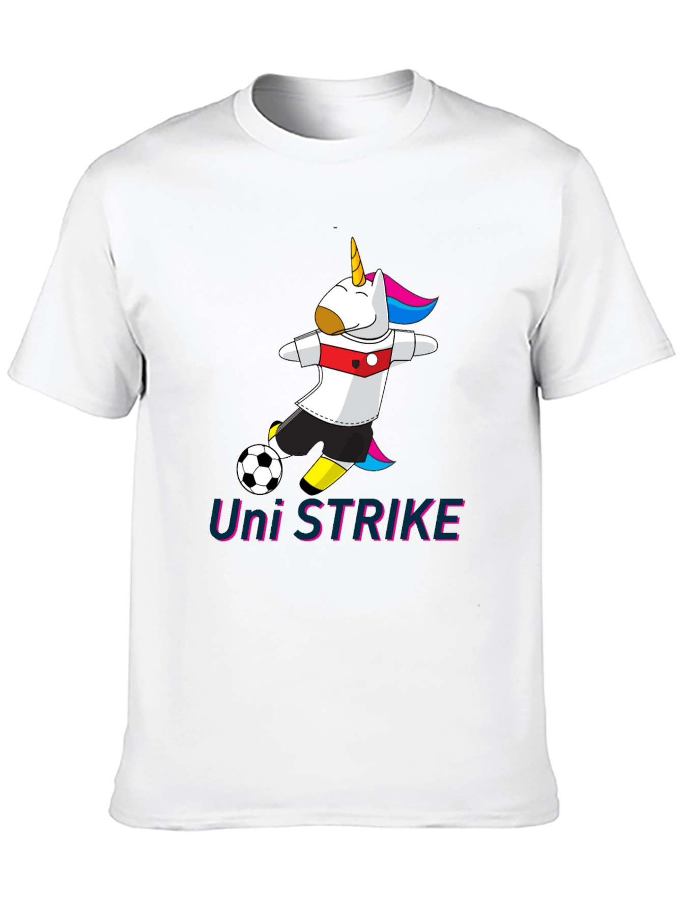 Uni Strike Soccer T-Shirt - Black Cotton Blend