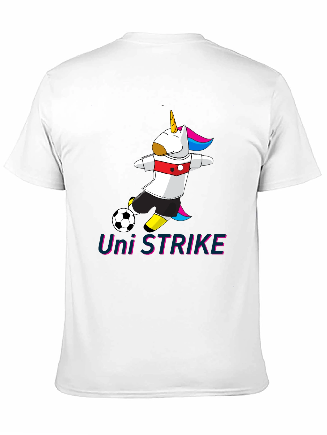 Uni Strike Soccer T-Shirt - Black Cotton Blend
