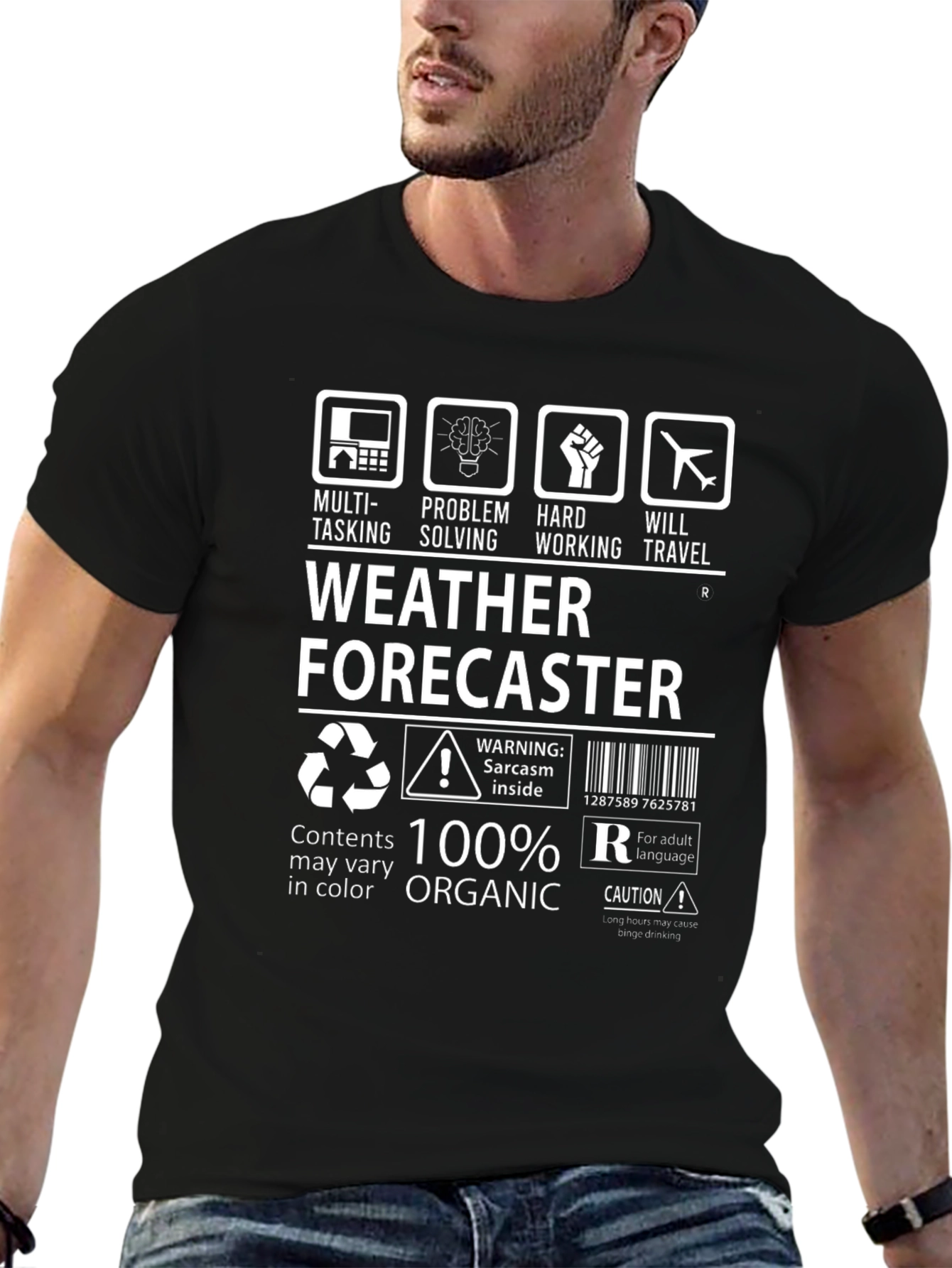 Weather Forecaster 100% Organic T-Shirt