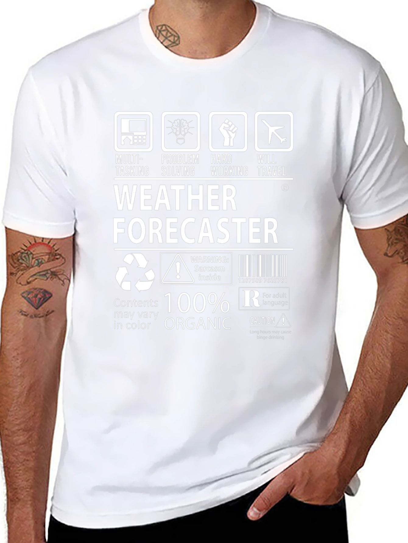 Weather Forecaster 100% Organic T-Shirt