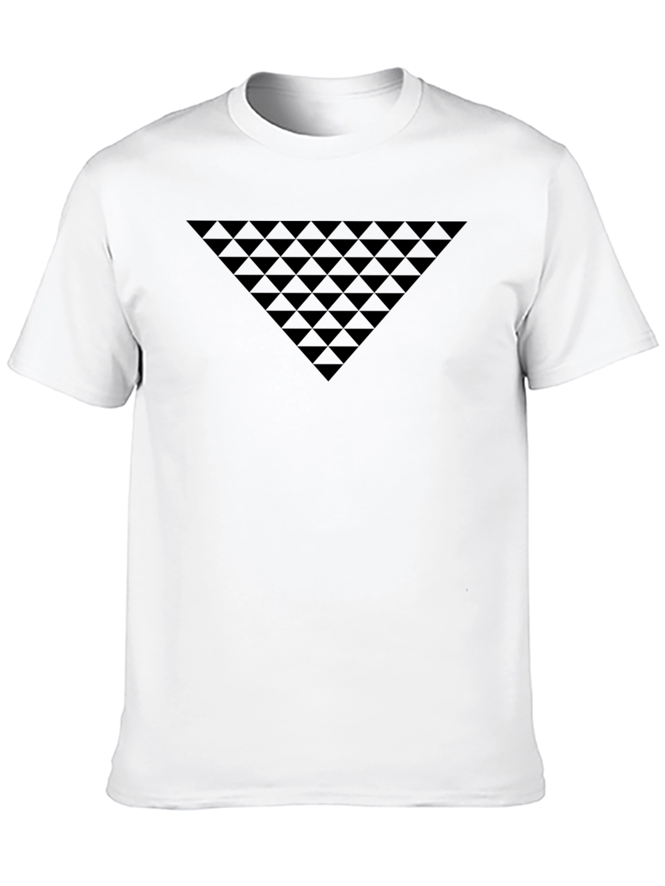 Mens Triangle Geometric Pattern Graphic T-Shirt