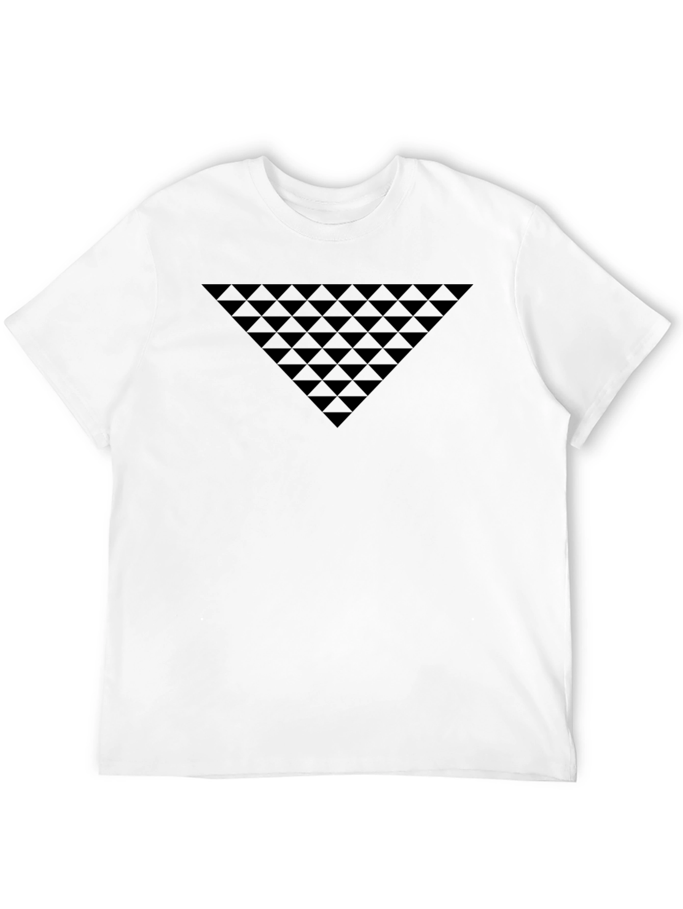 Mens Triangle Geometric Pattern Graphic T-Shirt
