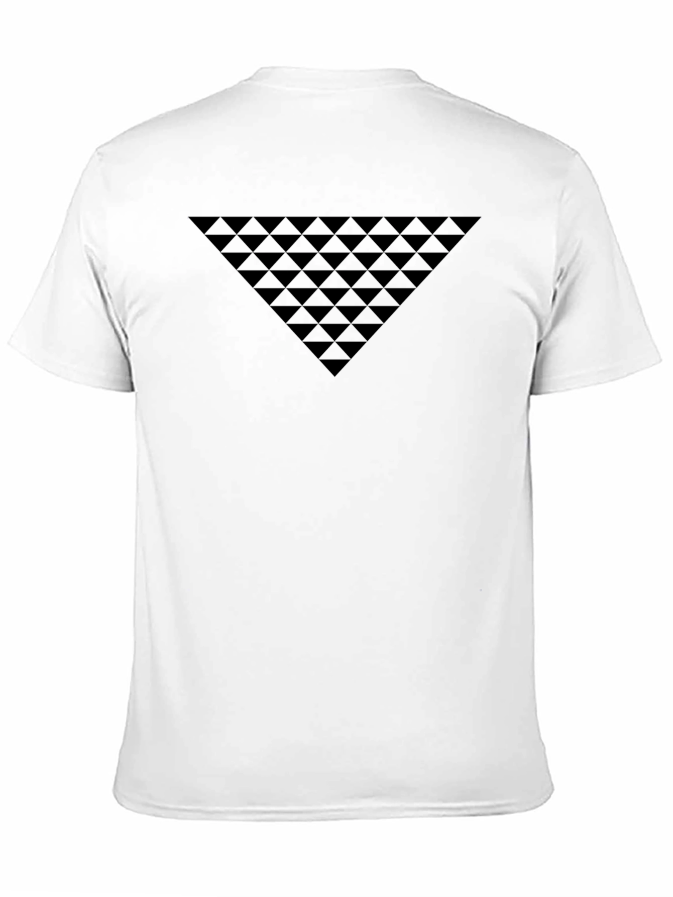 Mens Triangle Geometric Pattern Graphic T-Shirt