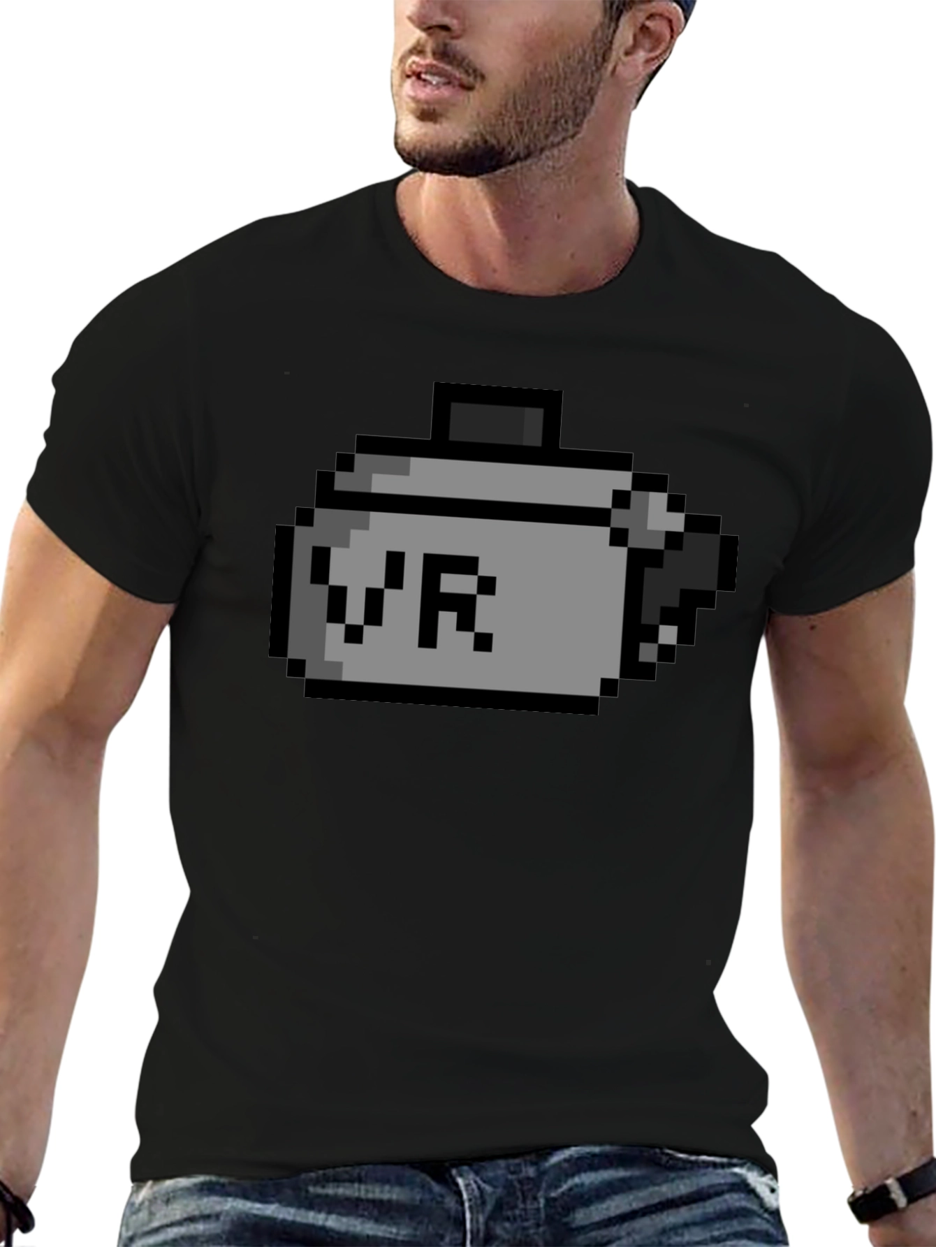 Pixel Art VR Headset T-Shirt - Gamer Style Tee